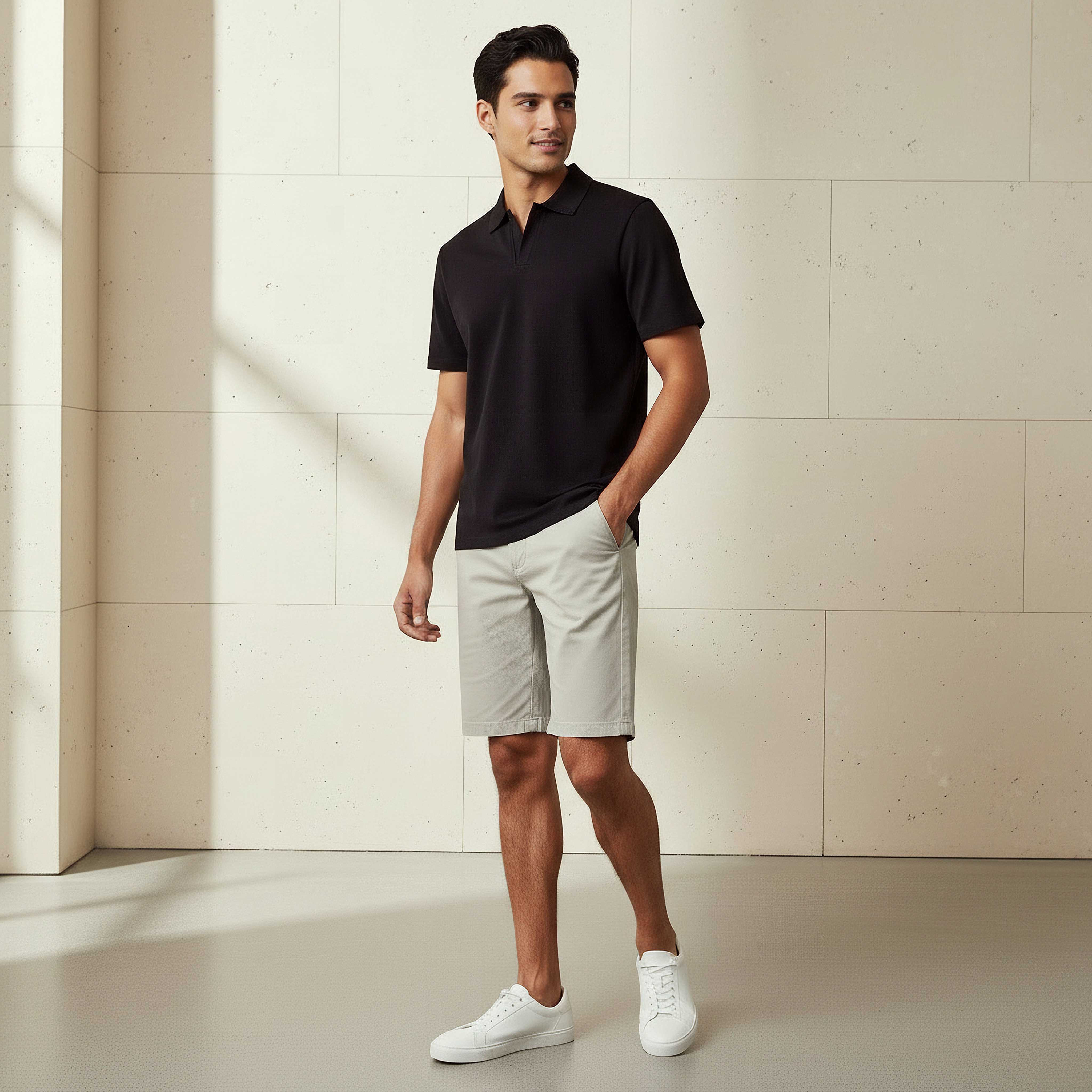 Men Short Sleeves Johnny Collar Polo T-shirt-men-clothing-tshirtsandpolos-polos-image-3