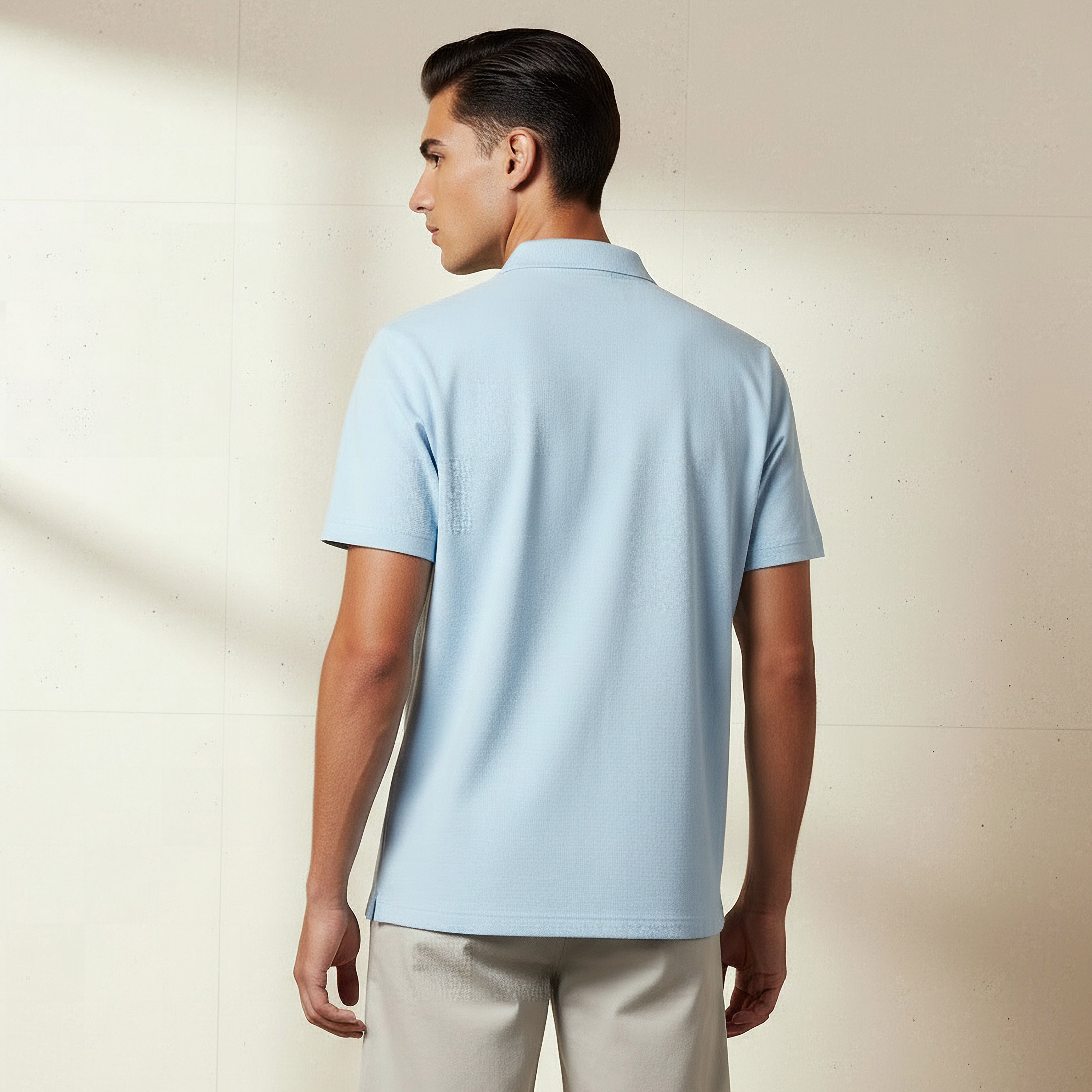تيشيرت بولو بأكمام قصيرة وياقة جوني للرجال-men-clothing-tshirtsandpolos-polos-image-4