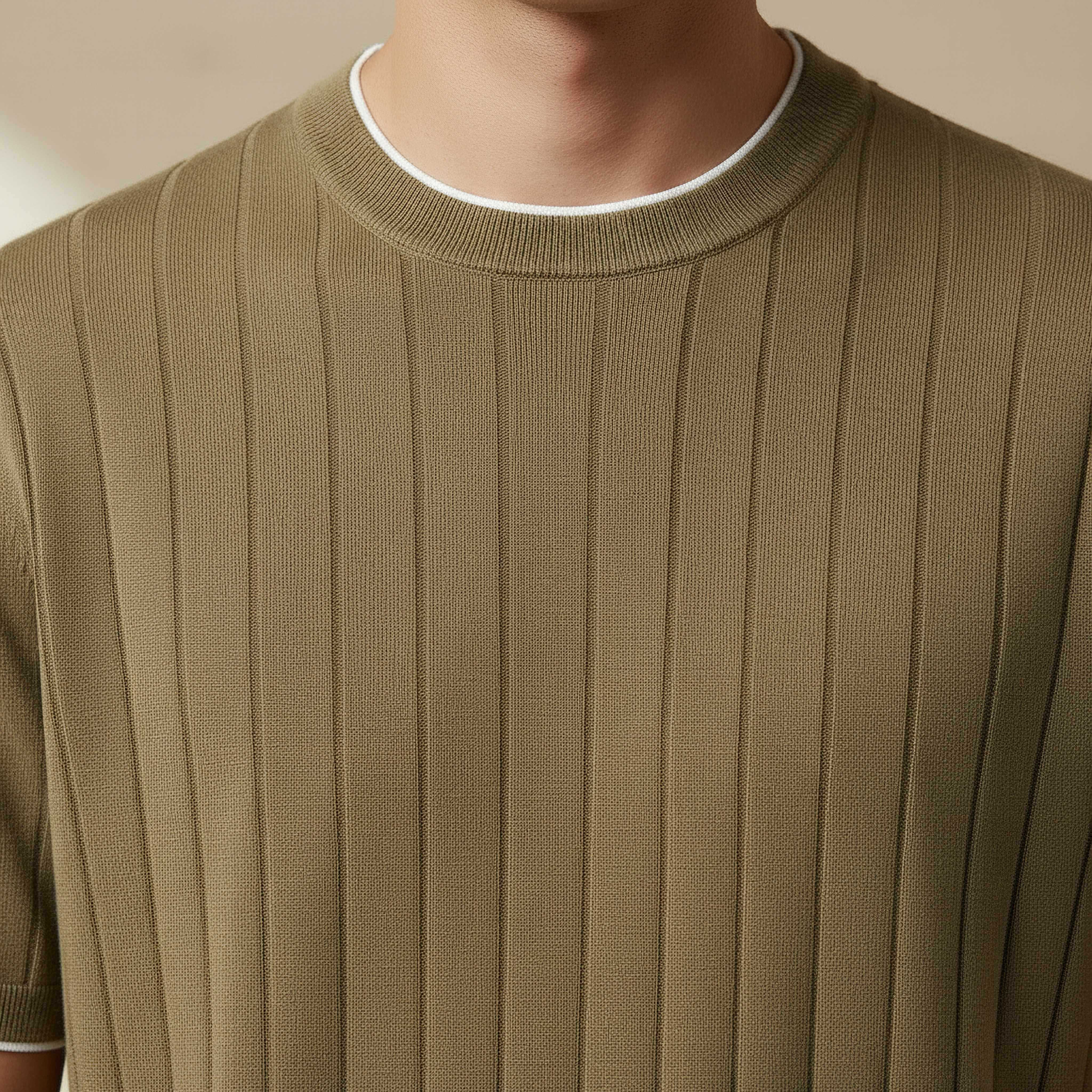 Men Regular Fit Crew Neck Short Sleeve Textured T-shirt-men-clothing-tshirtsandpolos-tshirts-image-4