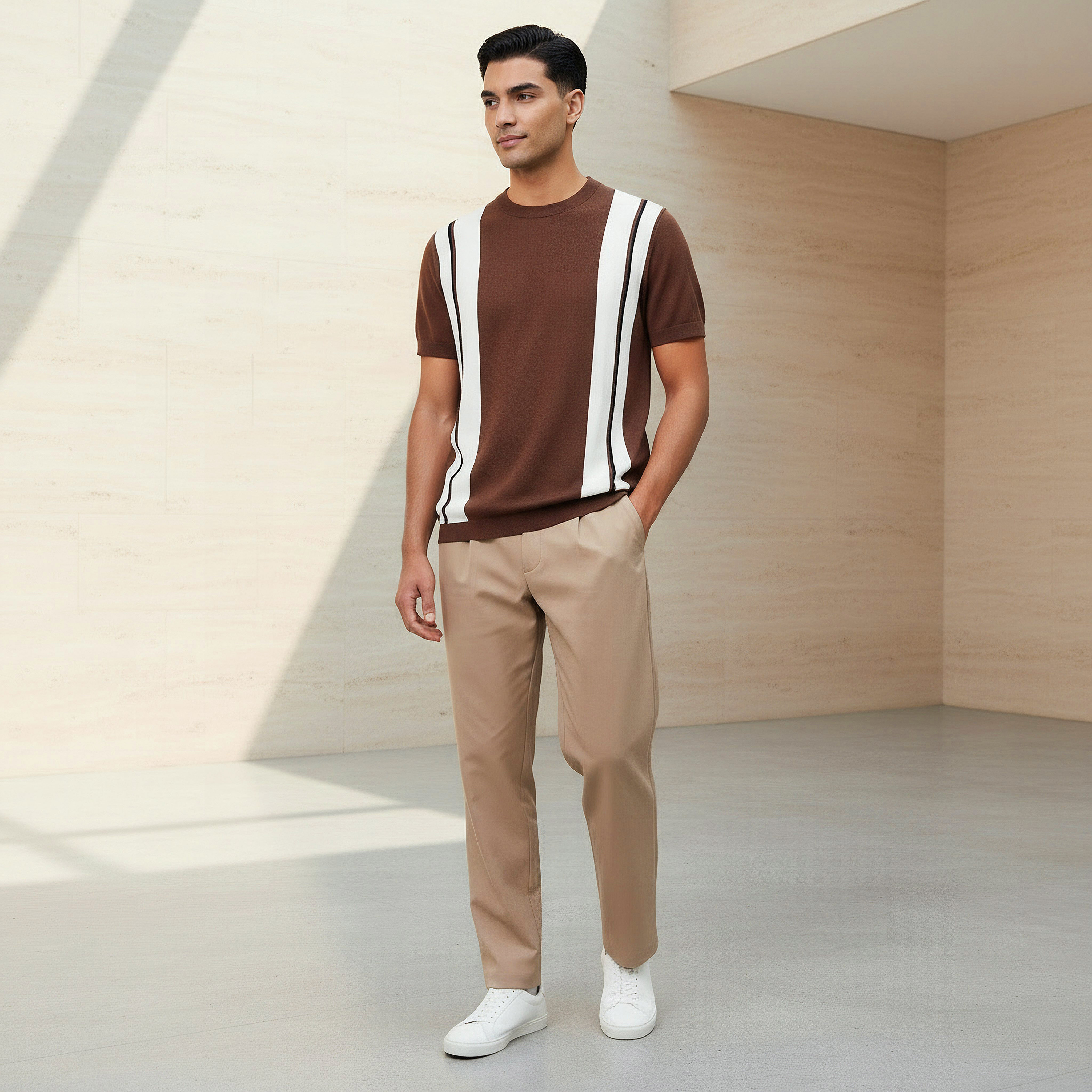 Men Regular Fit Crew Neck Short Sleeves Striped T-shirt-men-clothing-tshirtsandpolos-tshirts-image-2