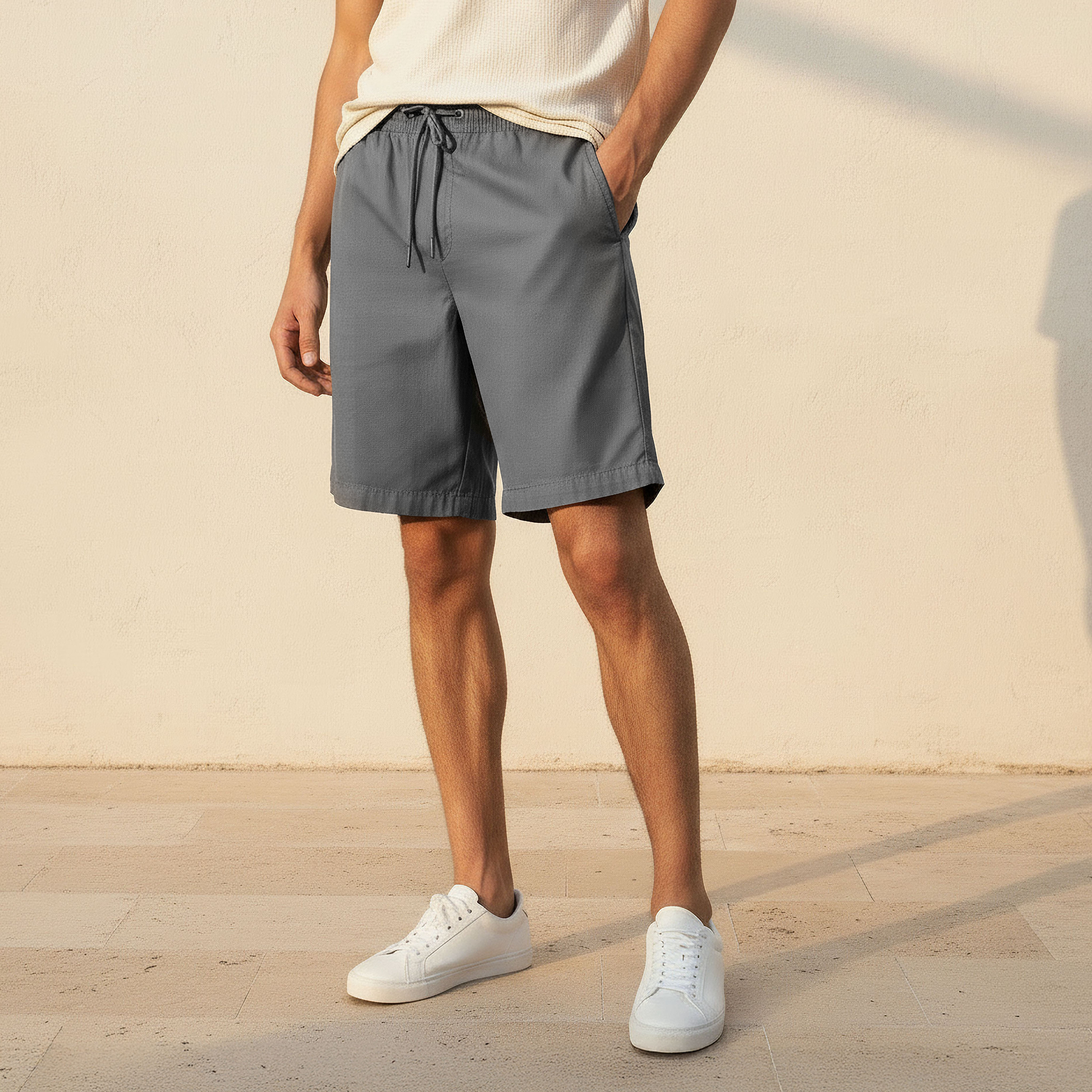 Men Regular Fit Bermuda Shorts Cotton-men-clothing-bottoms-shorts-image-1