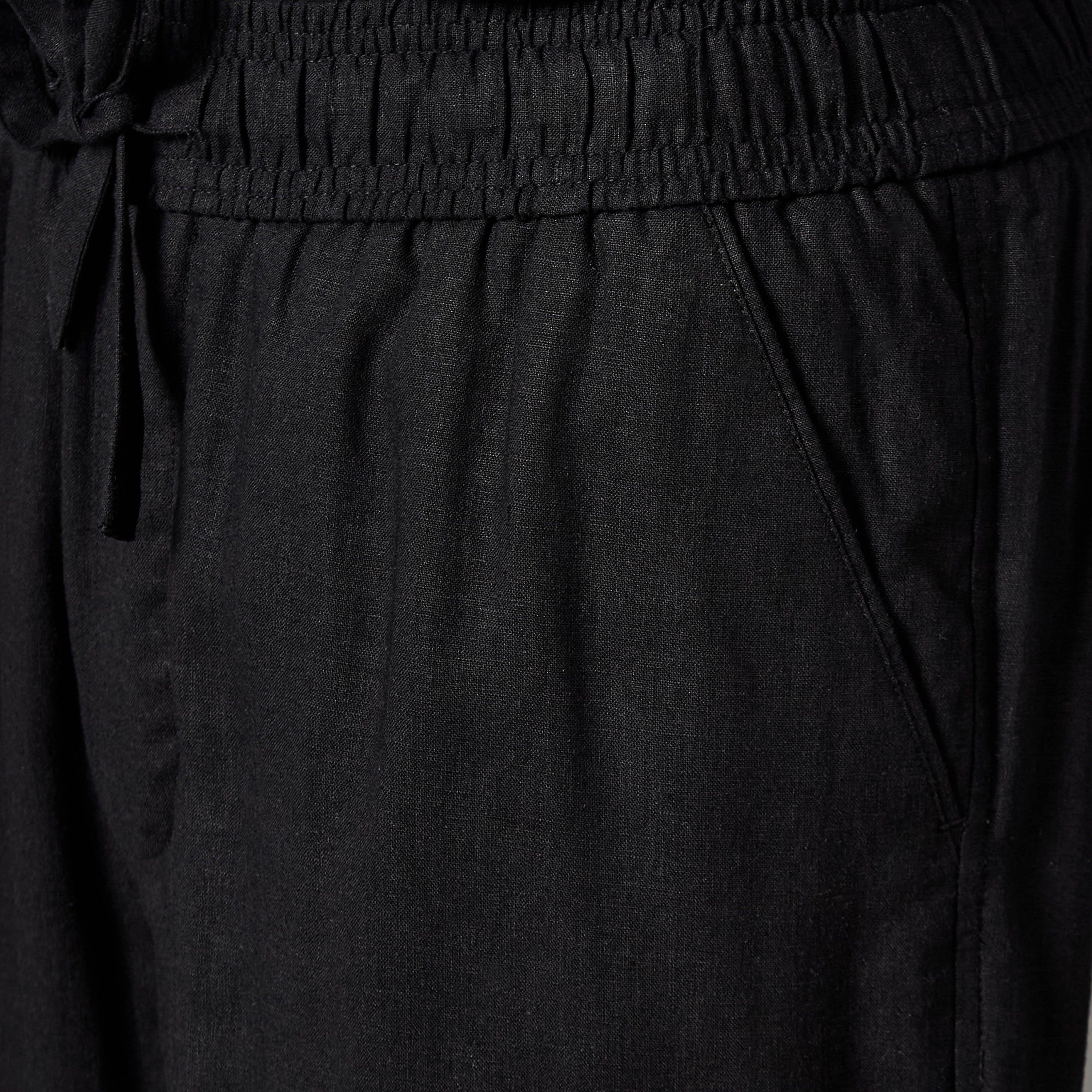 Men Straight Fit Linen Blend Trousers-men-clothing-coordsets-image-2