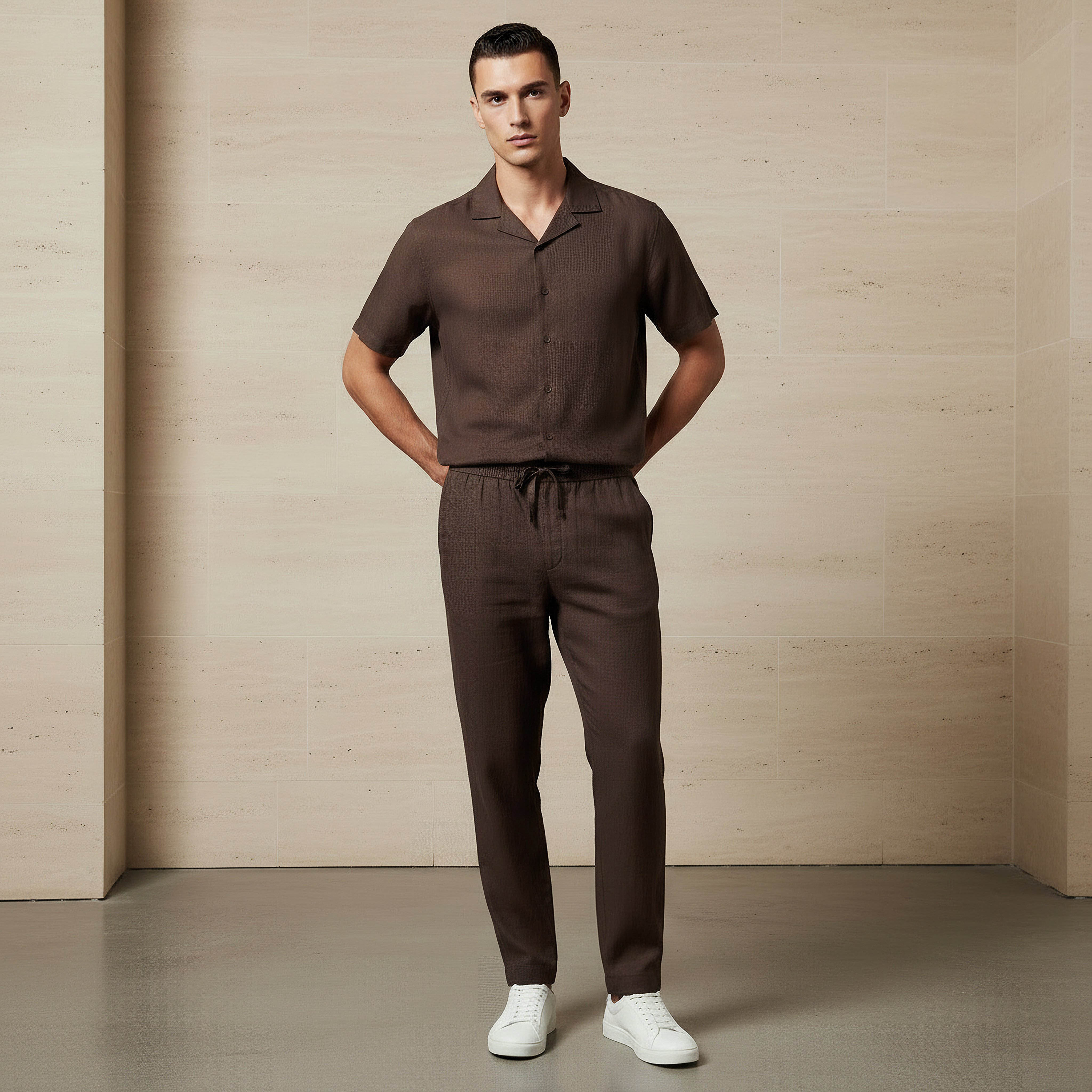 Men Straight Fit Linen Blend Trousers-men-clothing-coordsets-image-3