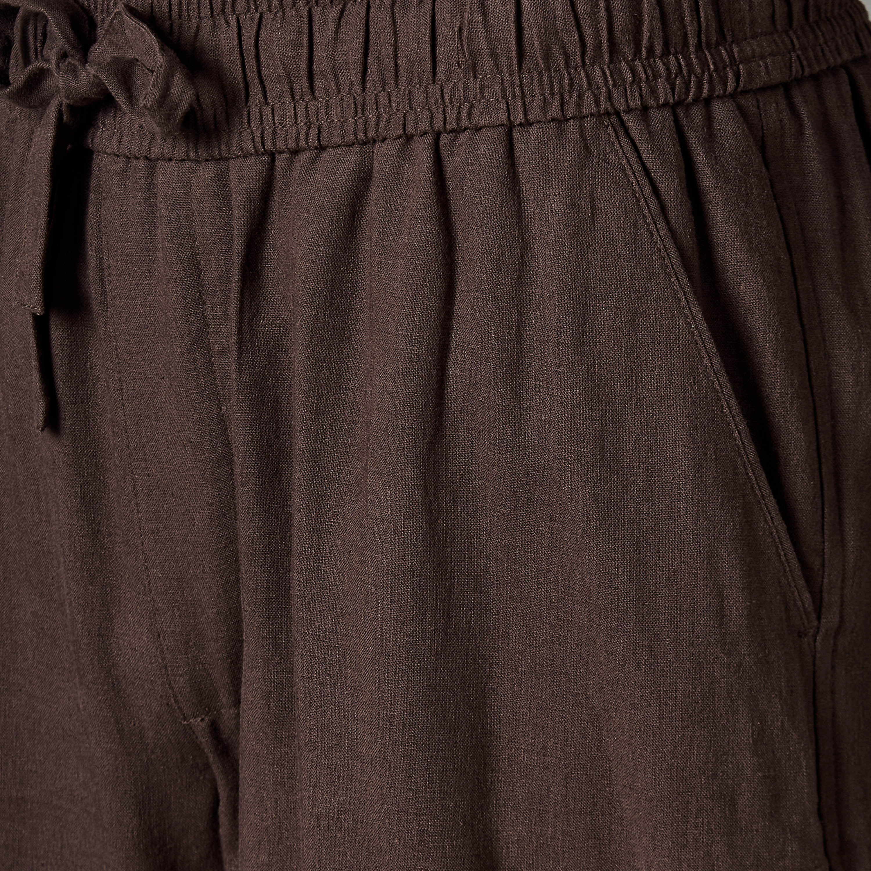 Men Straight Fit Linen Blend Trousers-men-clothing-coordsets-image-2