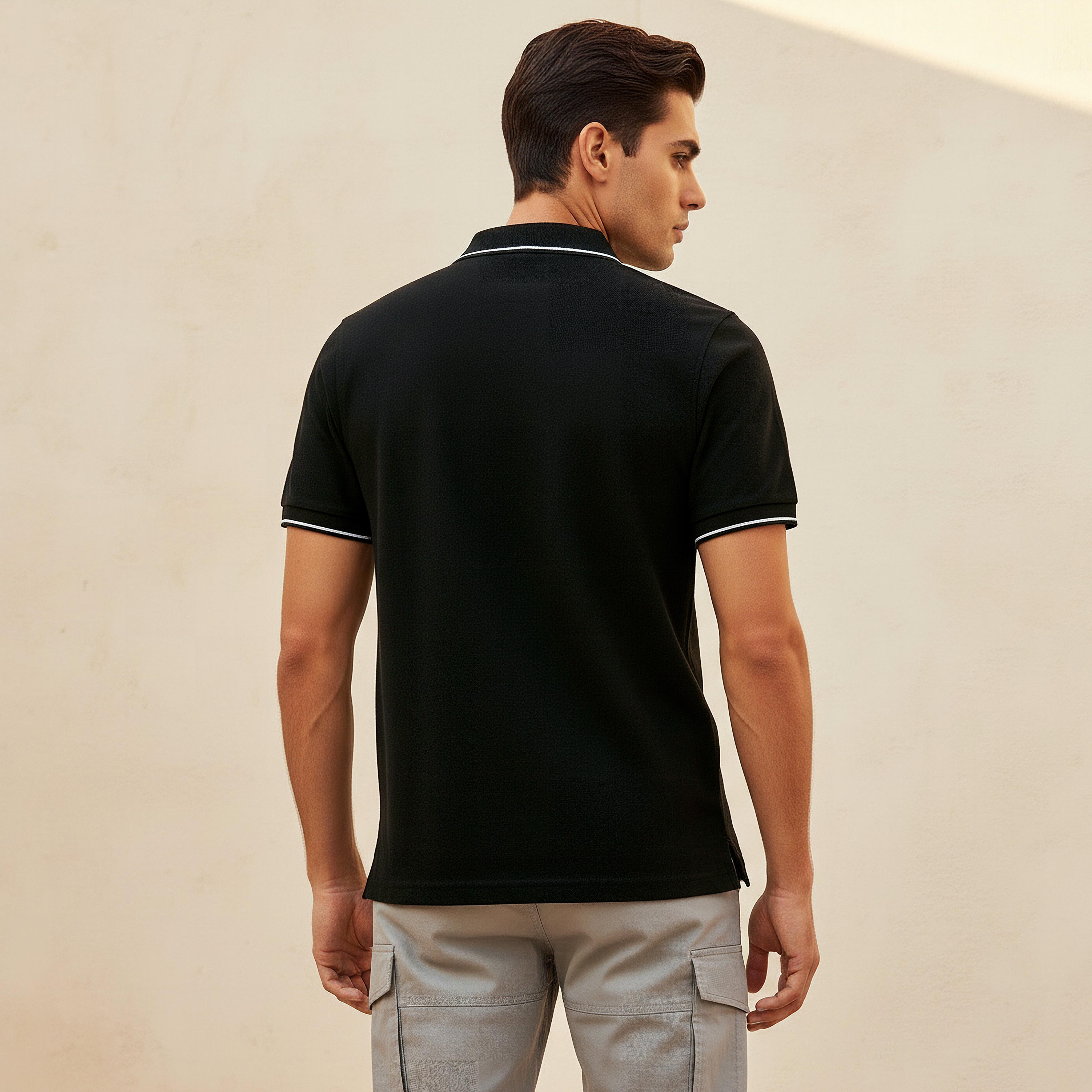 Men Short Sleeves Tipping Detail Polo T-shirt-men-clothing-tshirtsandpolos-polos-image-3