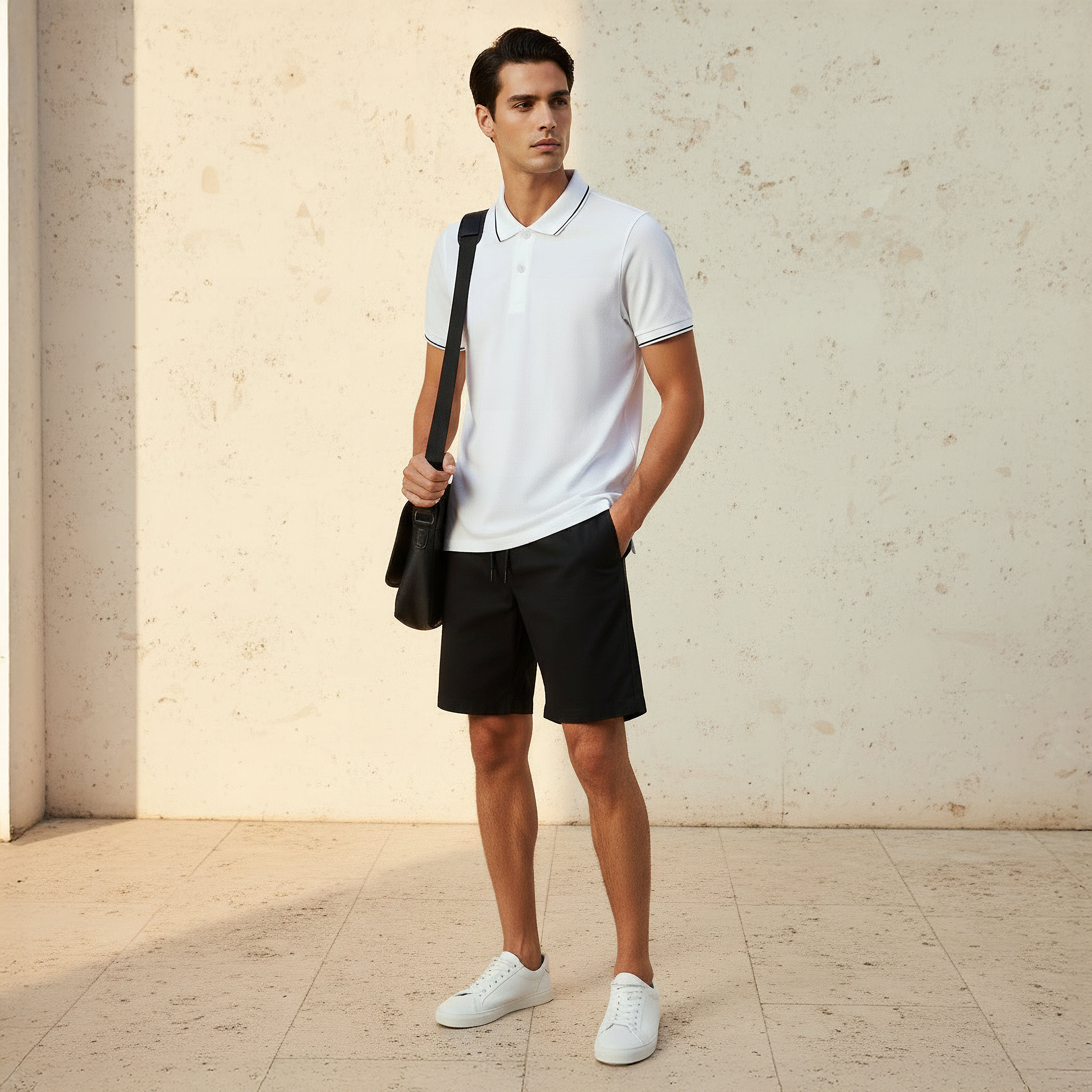 Men Short Sleeves Tipping Detail Polo T-shirt-men-clothing-tshirtsandpolos-polos-image-2