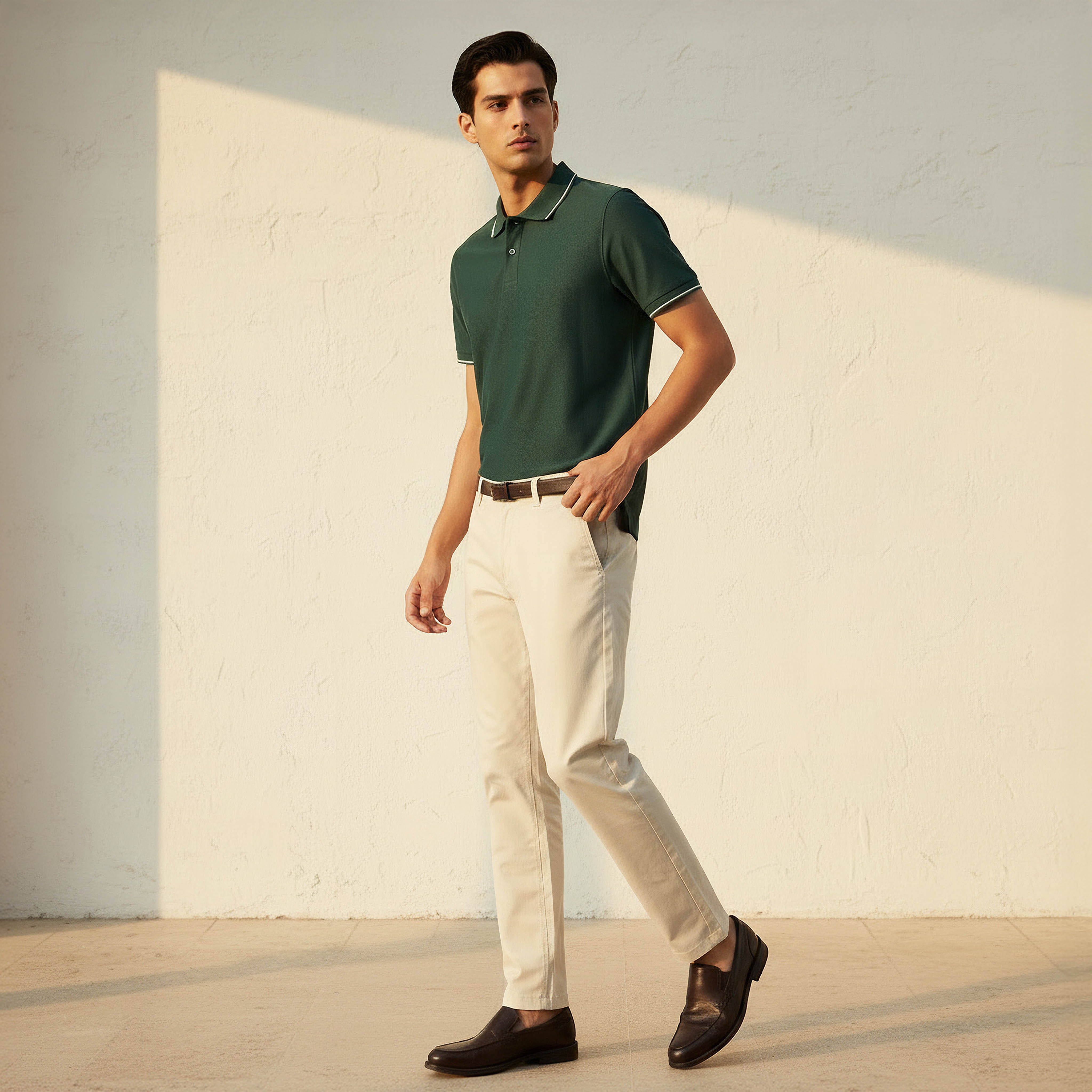 Men Short Sleeves Tipping Detail Polo T-shirt-men-clothing-tshirtsandpolos-polos-image-2