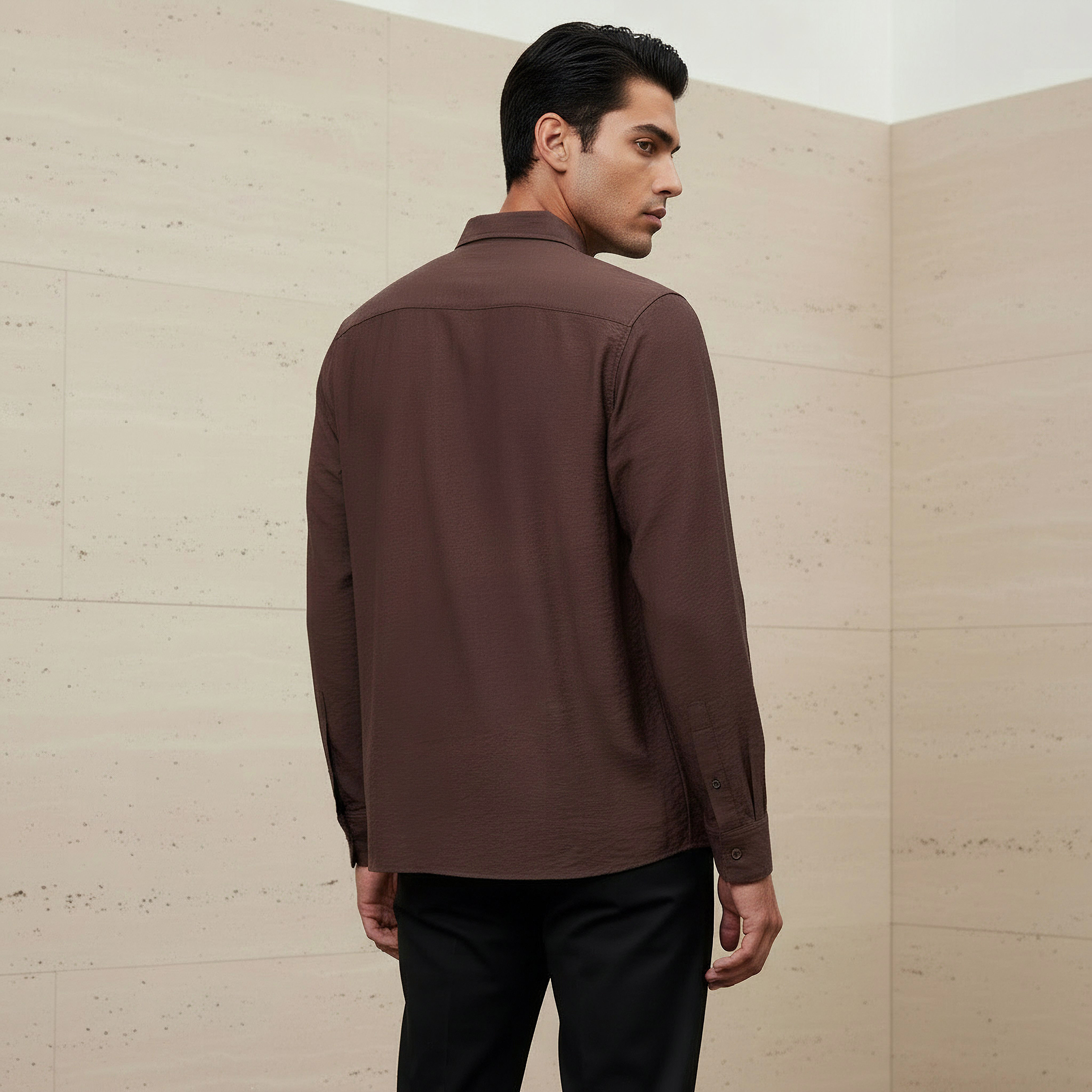قميص بقصة عادية وياقة وأكمام طويلة للرجال-men-clothing-shirts-image-3