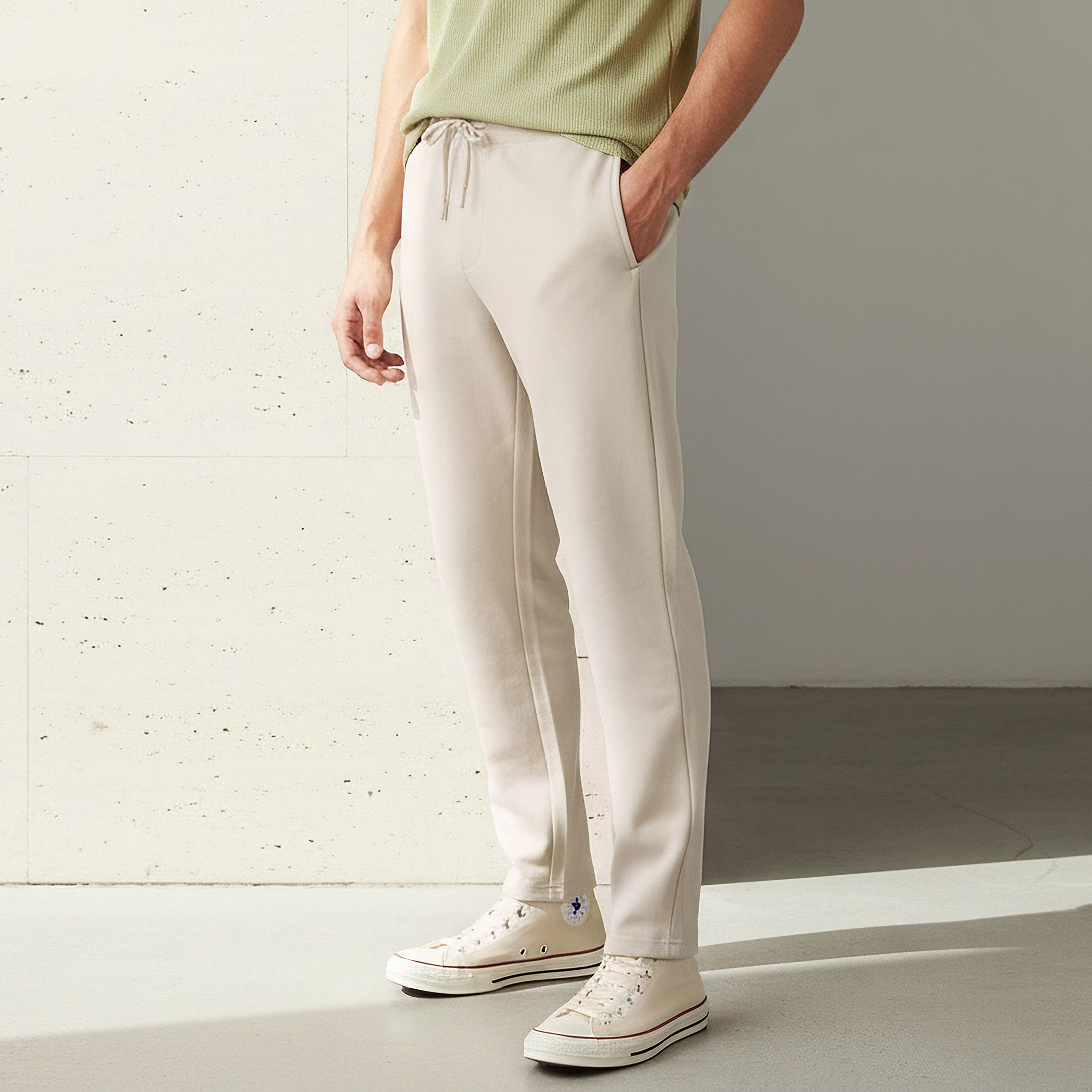 بنطلون رياضي بقصة عادية وجيوب للرجال-men-clothing-bottoms-joggers-image-1