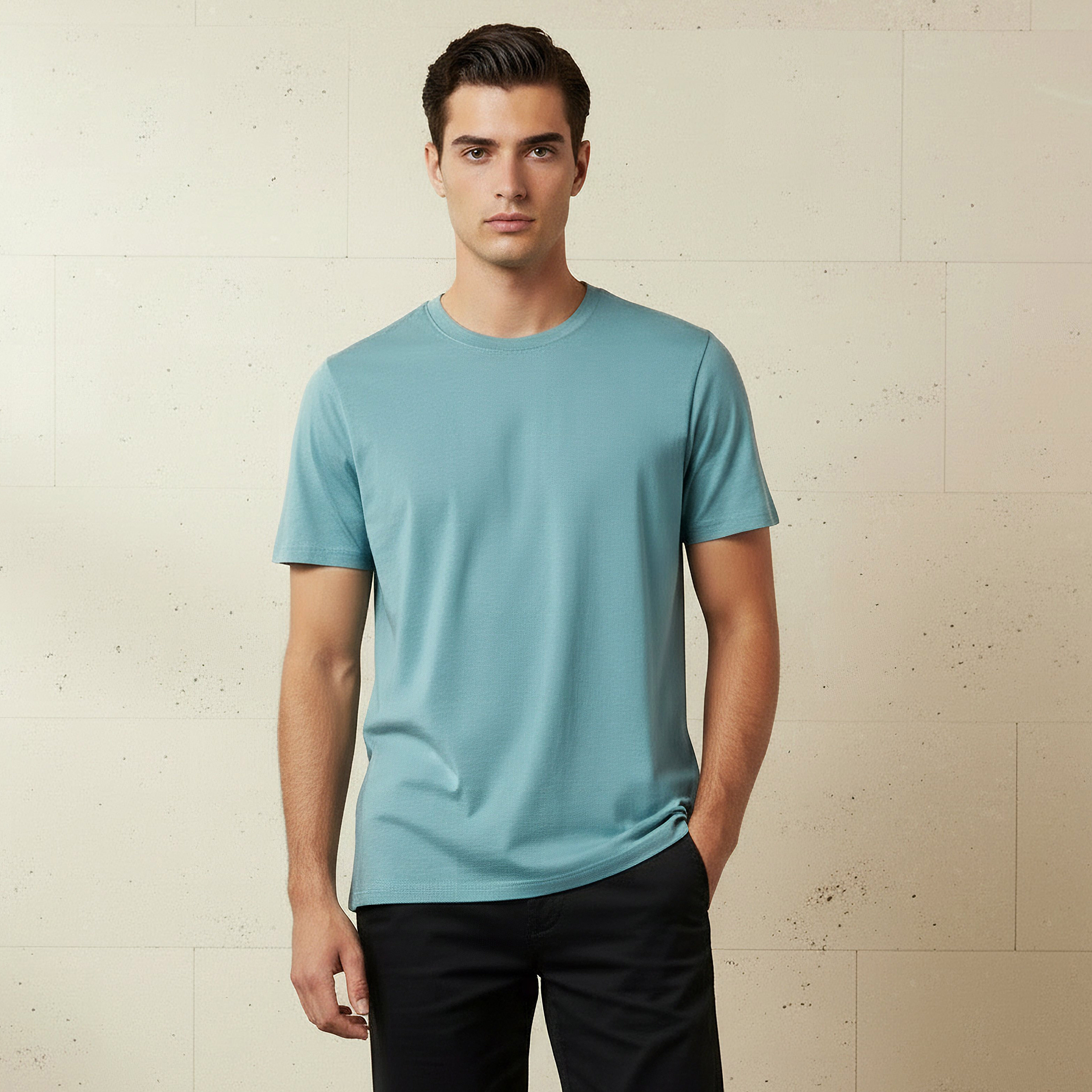 Men Regular Fit Crew Neck Short Sleeve T-shirt-men-clothing-tshirtsandpolos-tshirts-image-1