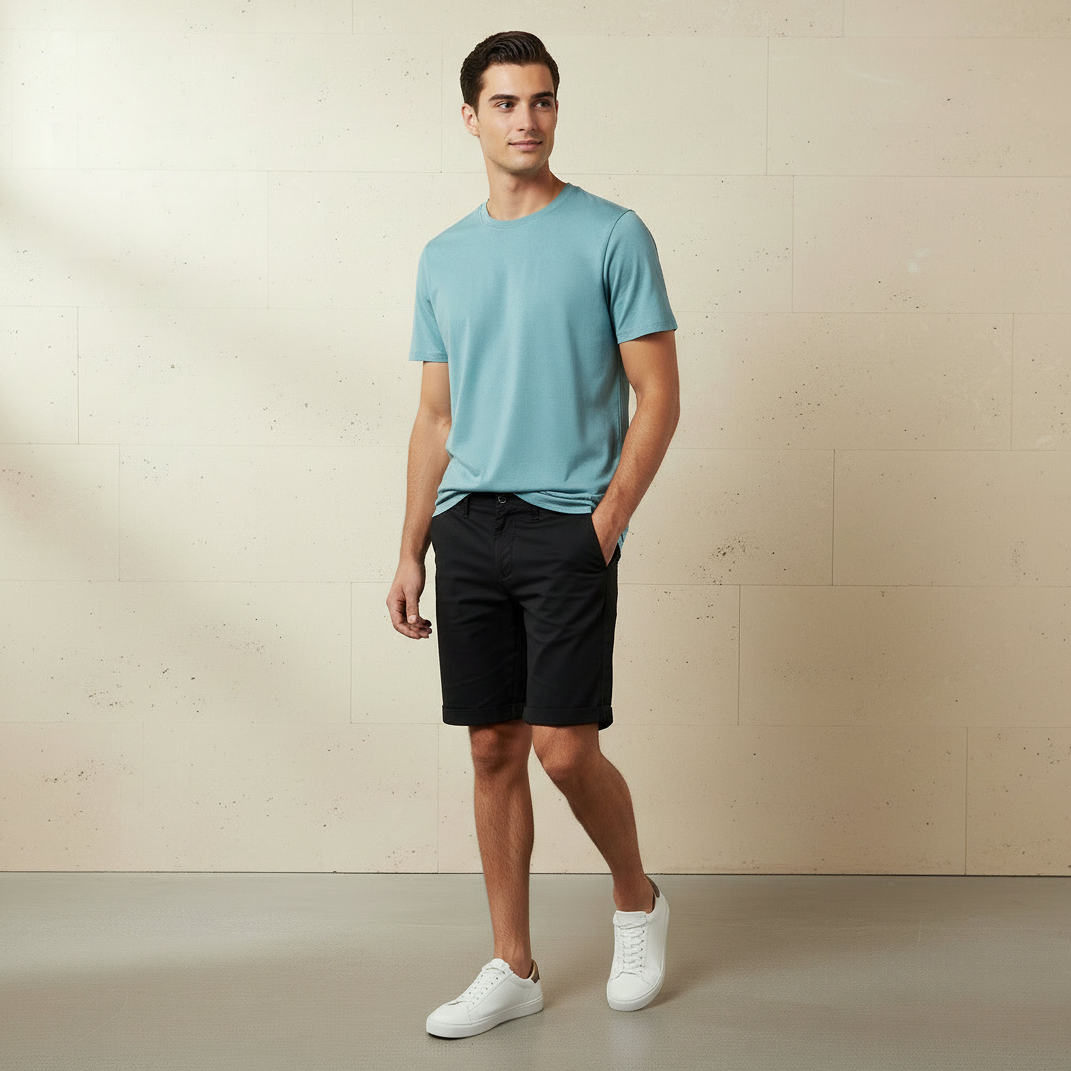 Men Regular Fit Crew Neck Short Sleeve T-shirt-men-clothing-tshirtsandpolos-tshirts-image-3