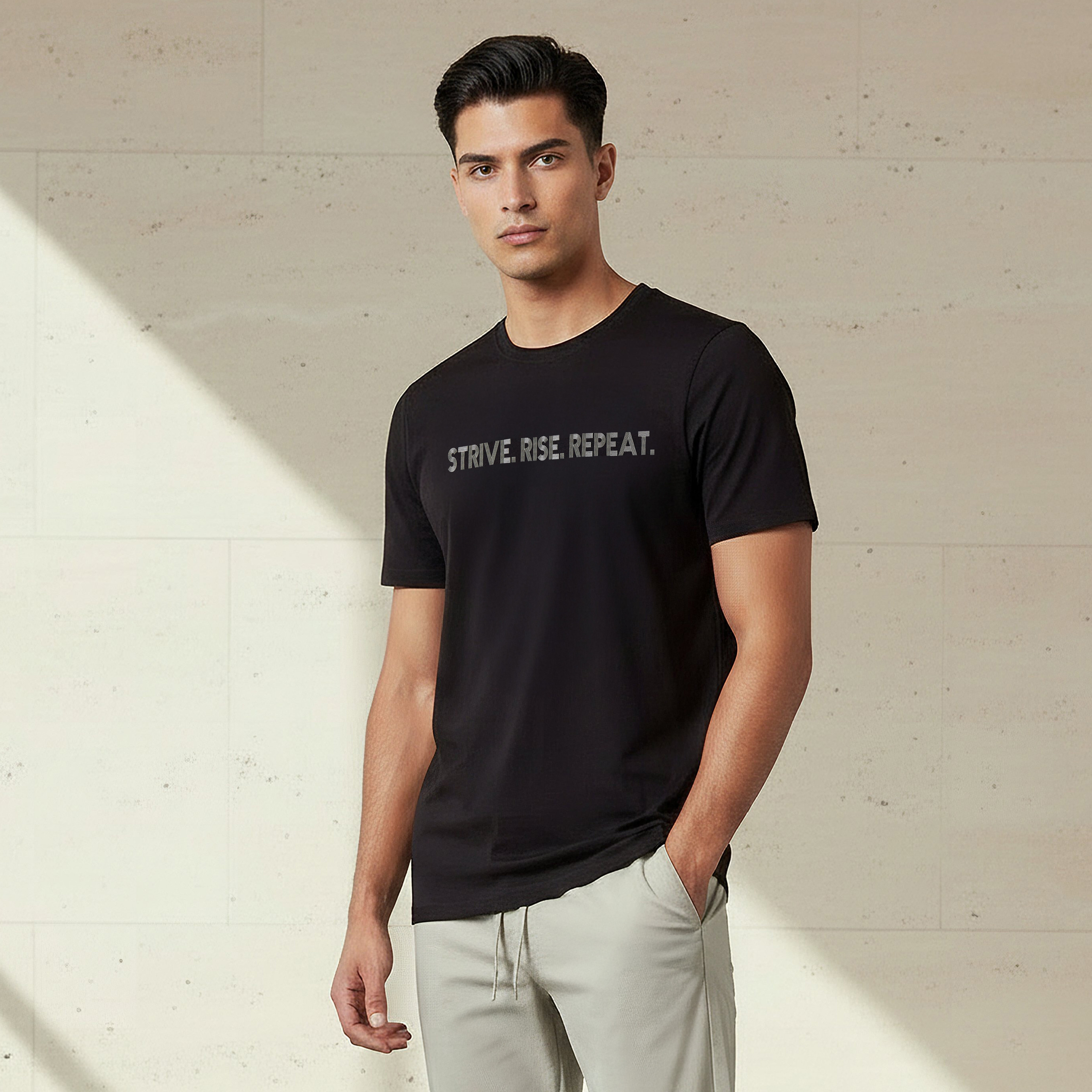 Men Slim Fit Crew Neck Short Sleeve Slogan Print T-shirt-PROMO_SP_QA_2FOR49_110625-image-1