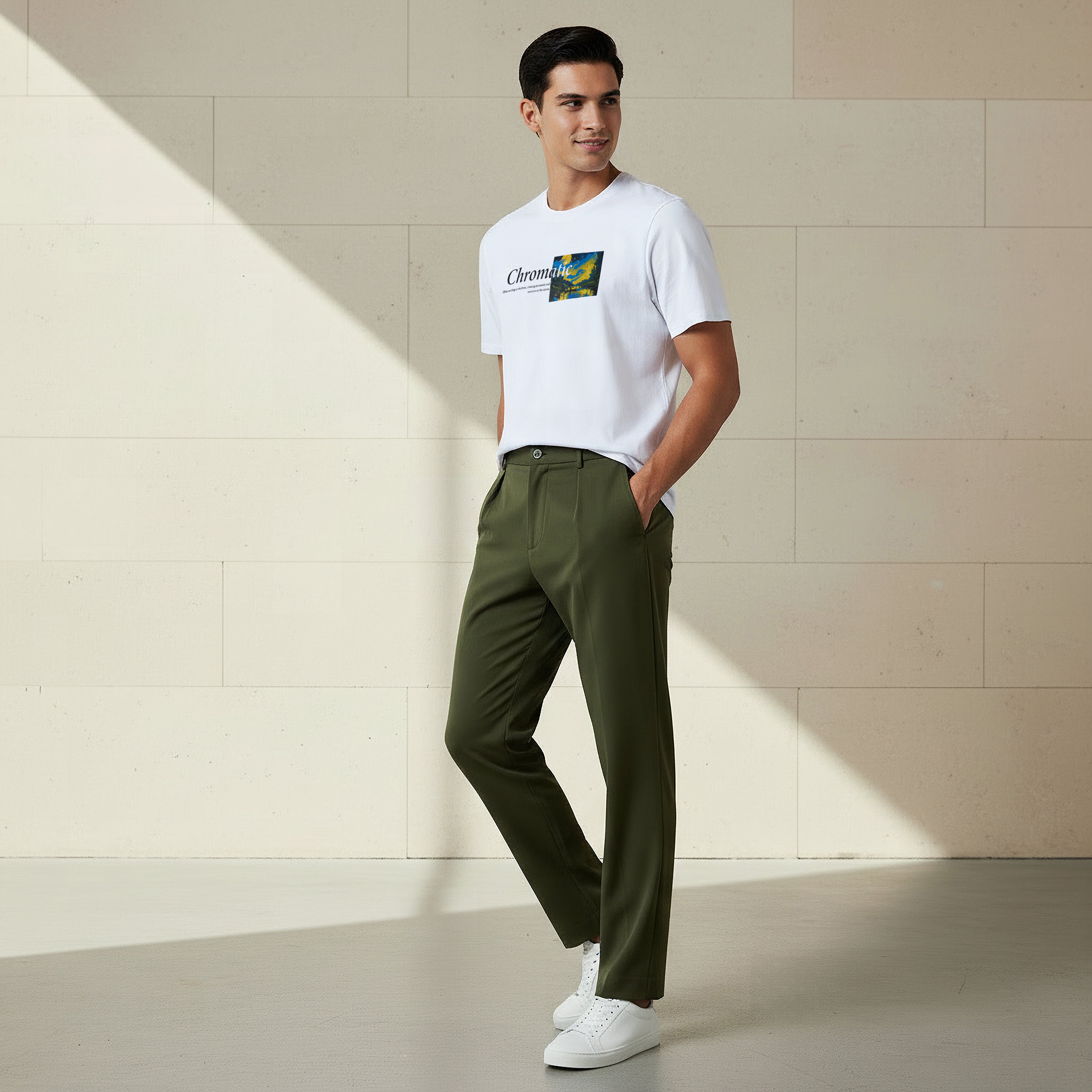 تيشيرت بقصة سليم وياقة ضيقة وأكمام قصيرة وطبعات للرجال-PROMO_SP_KSA_3_BUY2FORSAR49_130625-image-2