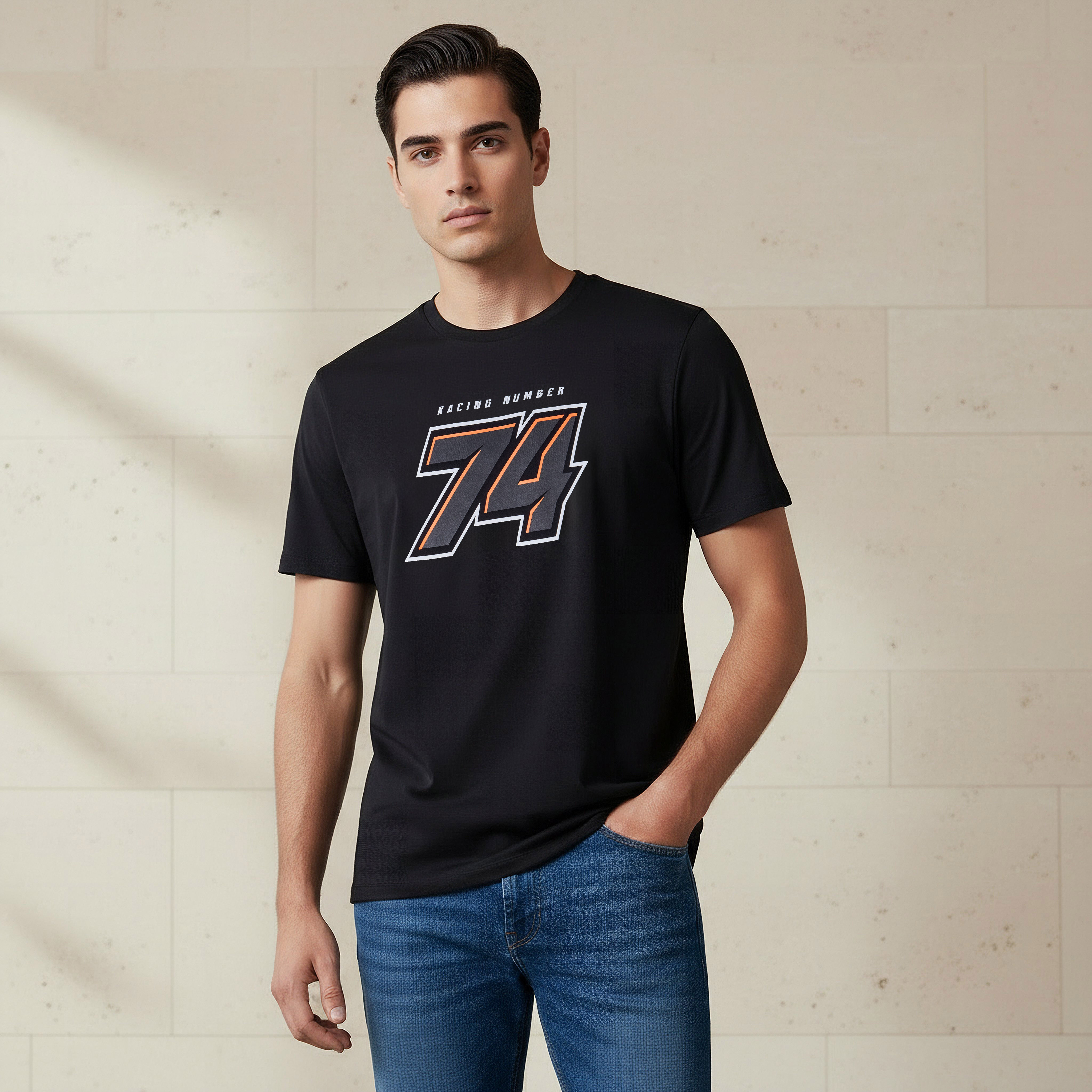 Men Slim Fit Crew Neck Short Sleeve Printed T-shirt-PROMO_SP_KSA_3_BUY2FORSAR49_130625-image-1