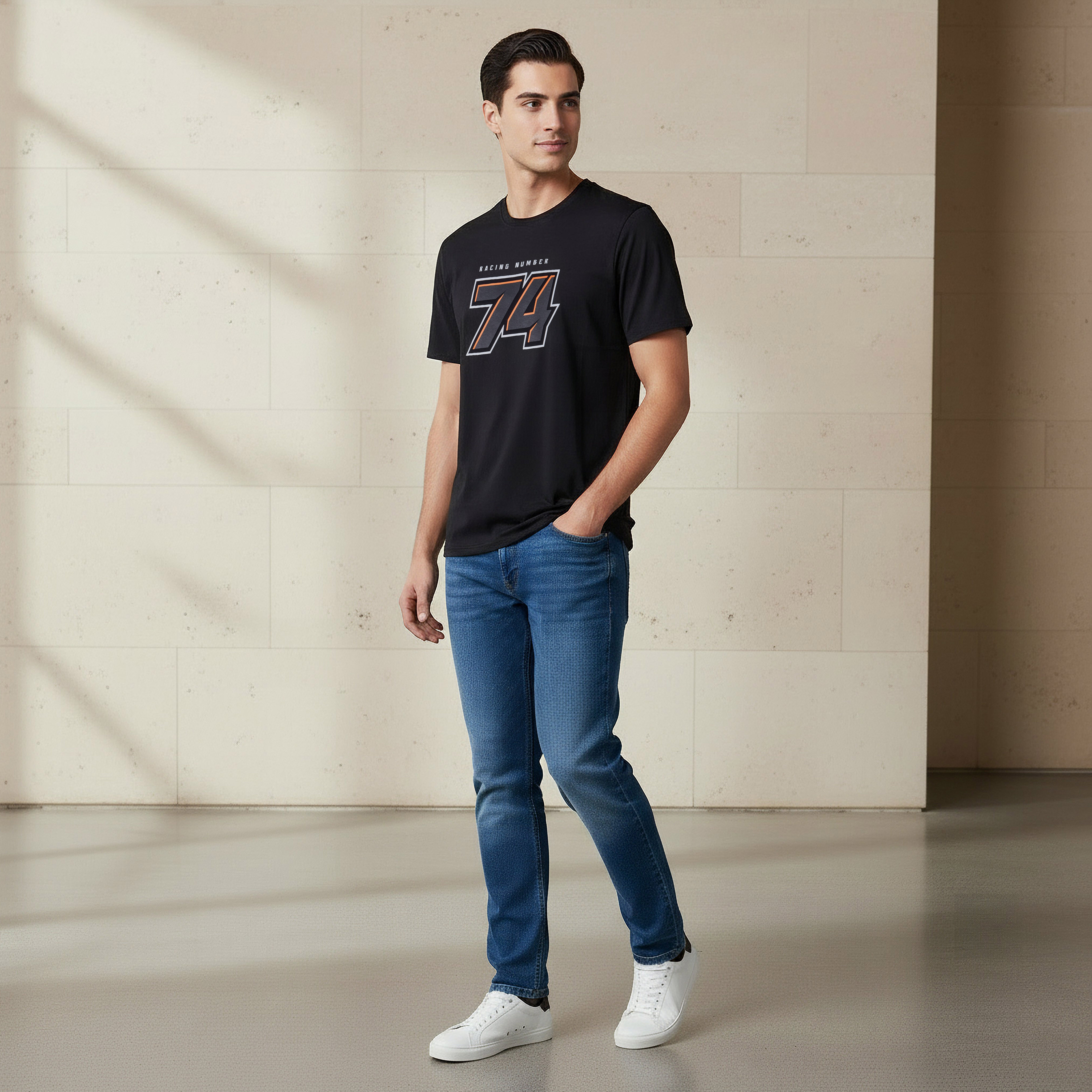 Men Slim Fit Crew Neck Short Sleeve Printed T-shirt-PROMO_SP_KSA_3_BUY2FORSAR49_130625-image-2