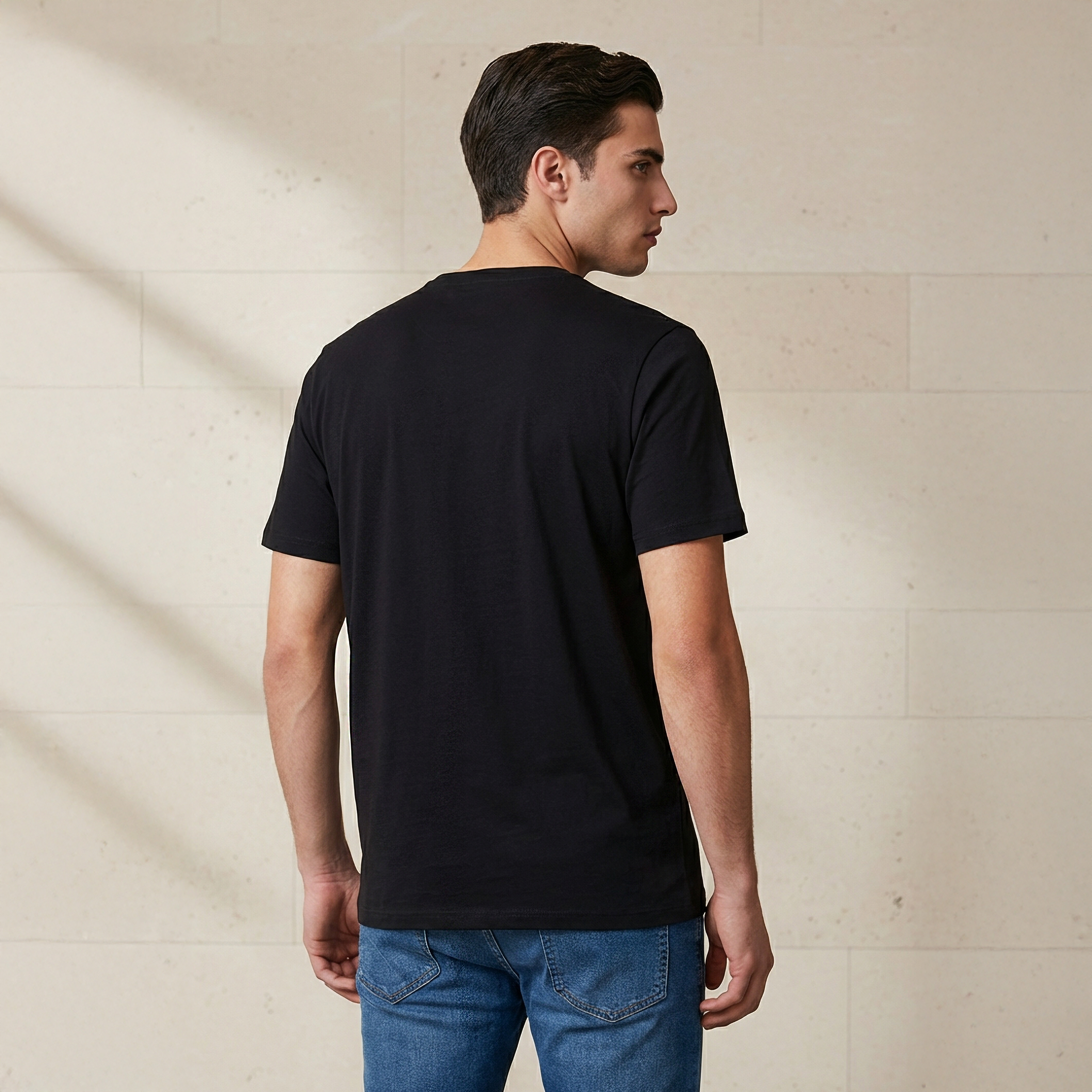 Men Slim Fit Crew Neck Short Sleeve Printed T-shirt-PROMO_SP_KSA_3_BUY2FORSAR49_130625-image-3