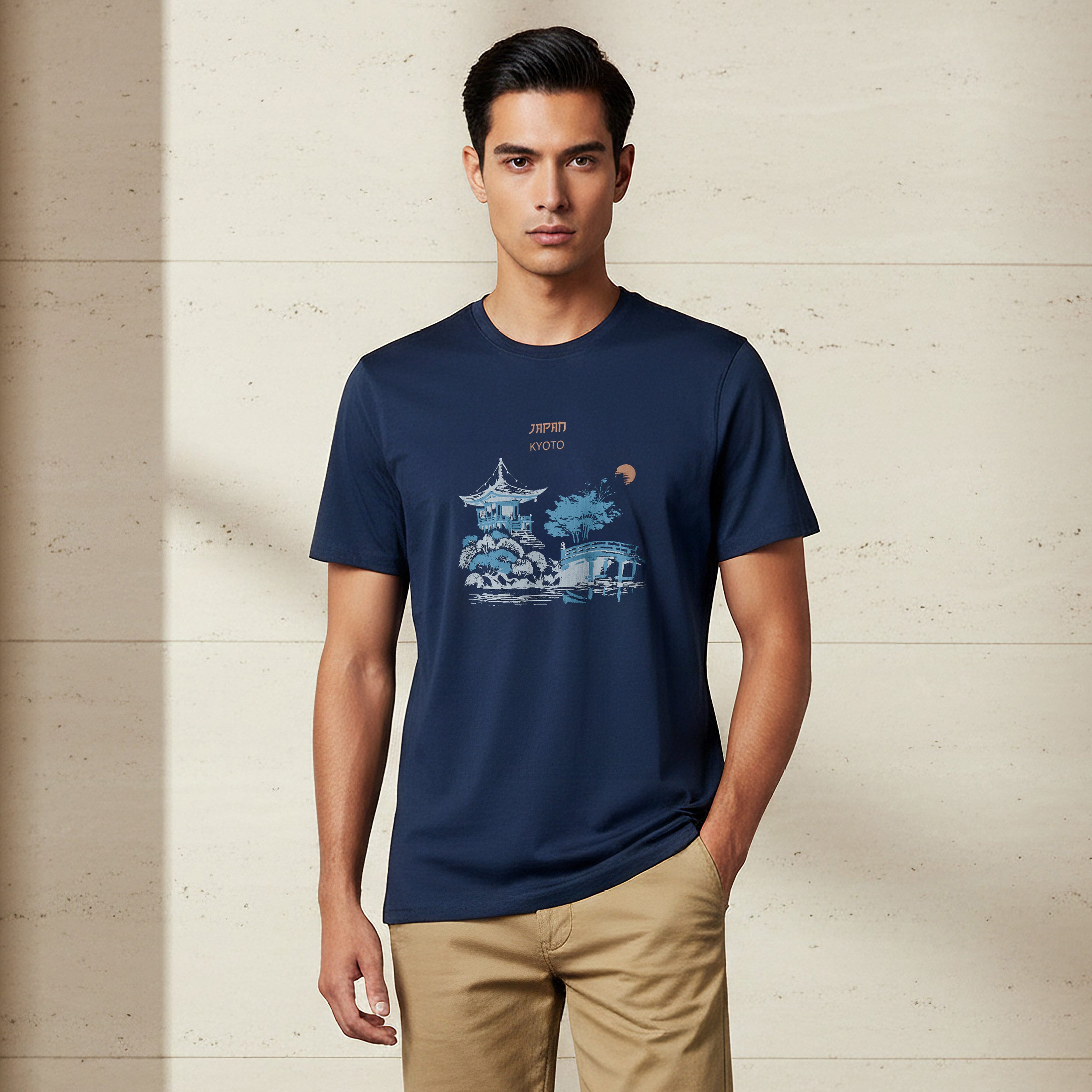 Men Slim Fit Crew Neck Short Sleeves Japan Print T-shirt-men-clothing-tshirtsandpolos-tshirts-image-1