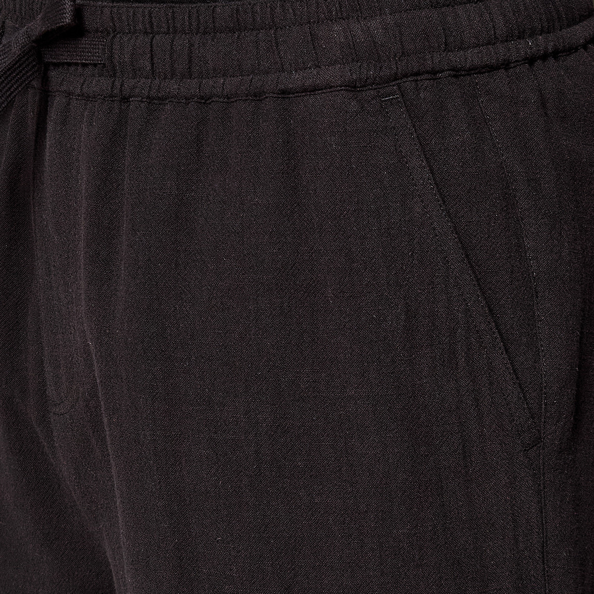 Men Regular Fit Linen Blend Cargo Shorts-men-clothing-bottoms-shorts-image-2