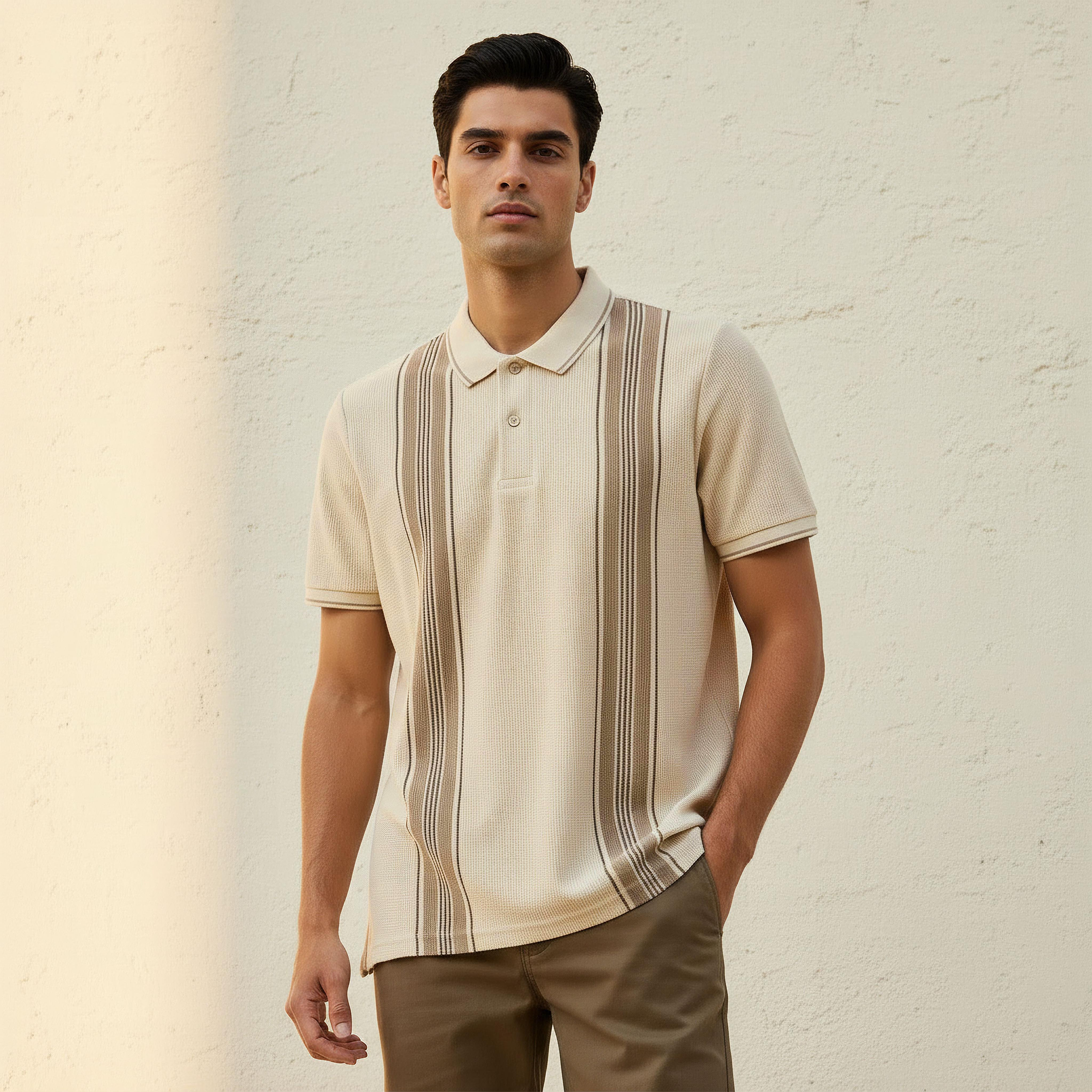 Men Short Sleeves Striped Ottoman Polo T-shirt-men-clothing-tshirtsandpolos-polos-image-1