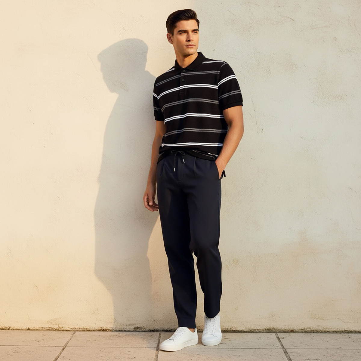 Men Short Sleeve Striped Polo T-shirt-men-clothing-tshirtsandpolos-polos-image-3
