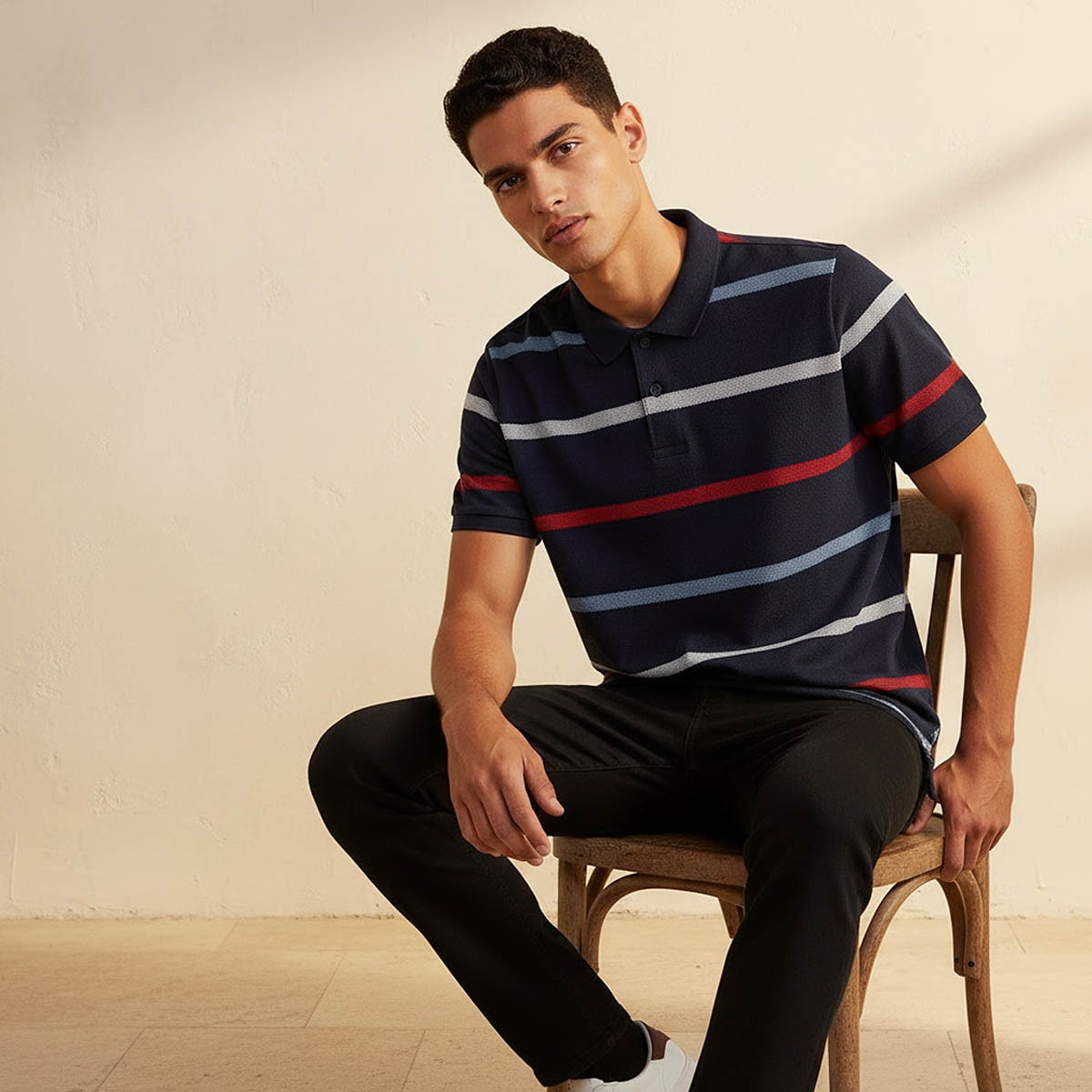 Splash Basic Short Sleeves Striped Polo T-shirt-men-clothing-tshirtsandpolos-polos-image-5