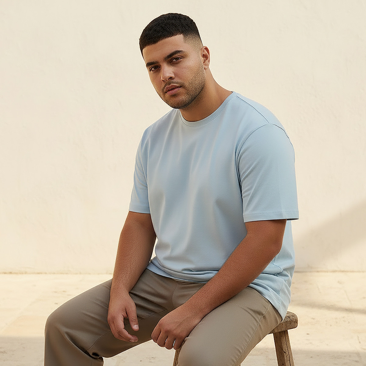 Men Regular Fit Crew Neck Short Sleeves T-shirt-men-clothing-tshirtsandpolos-tshirts-image-1