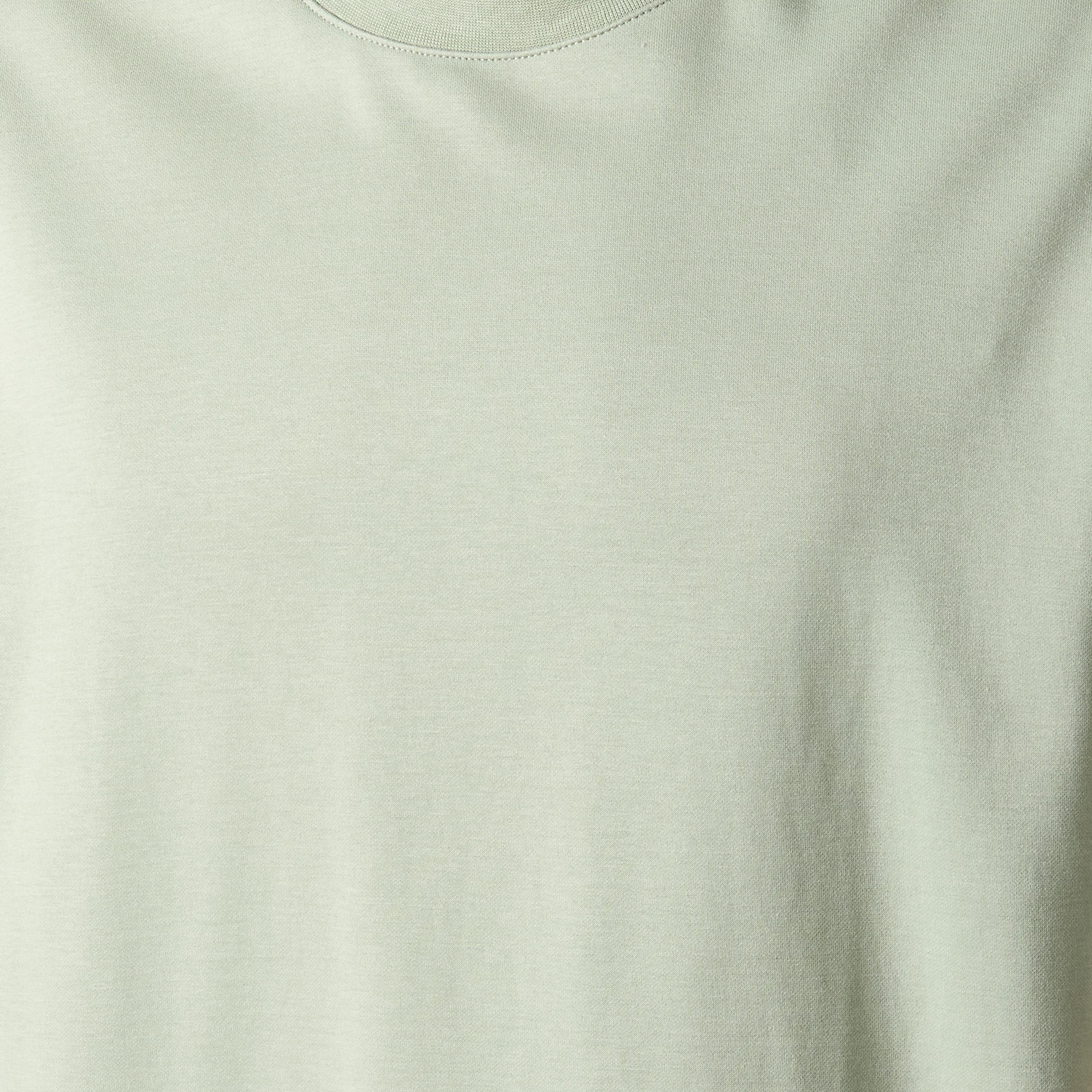 تيشيرت بقصة مريحة وياقة ضيقة وأكمام قصيرة للرجال-men-clothing-tshirtsandpolos-tshirts-image-2