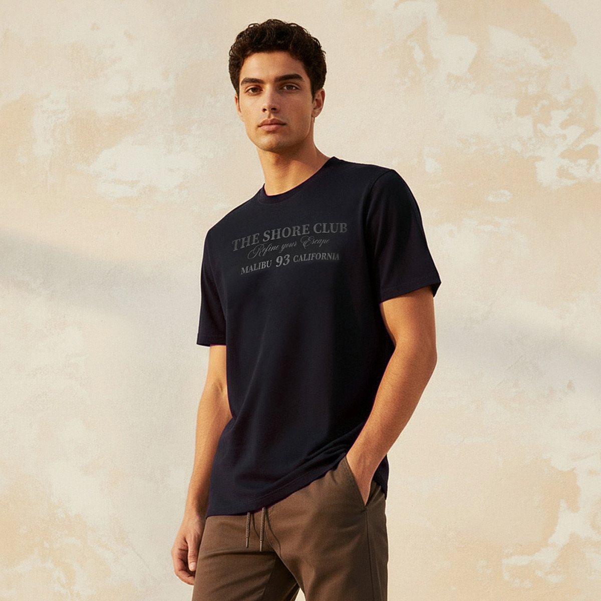 Men Slim Fit Crew Neck Short Sleeves Typographic Print T-shirt-PROMO_SP_QA_2FOR49_110625-image-1