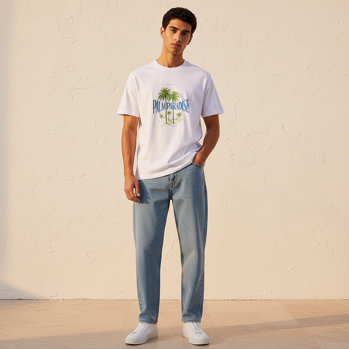 Men Slim Fit Crew Neck Short Sleeve Palm Tree Print T-shirt-men-clothing-tshirtsandpolos-tshirts-image-3