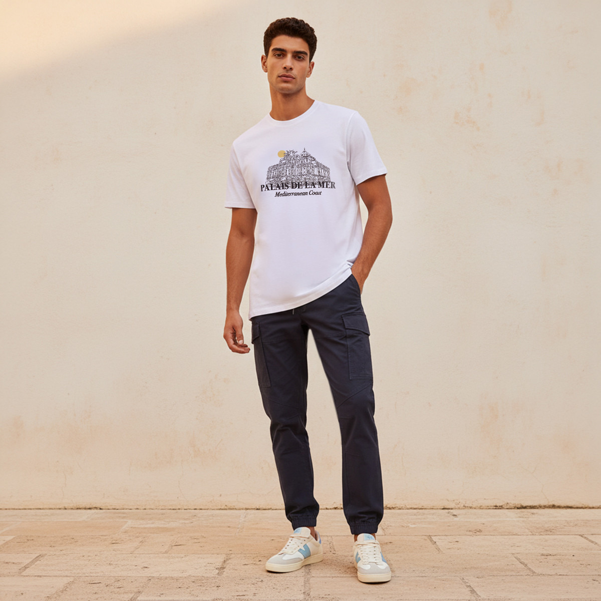 Men Slim Fit Crew Neck Short Sleeves Sketch Art Print T-shirt-men-clothing-tshirtsandpolos-tshirts-image-3