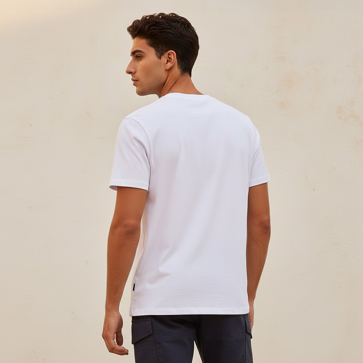 Men Slim Fit Crew Neck Short Sleeves Sketch Art Print T-shirt-men-clothing-tshirtsandpolos-tshirts-image-4