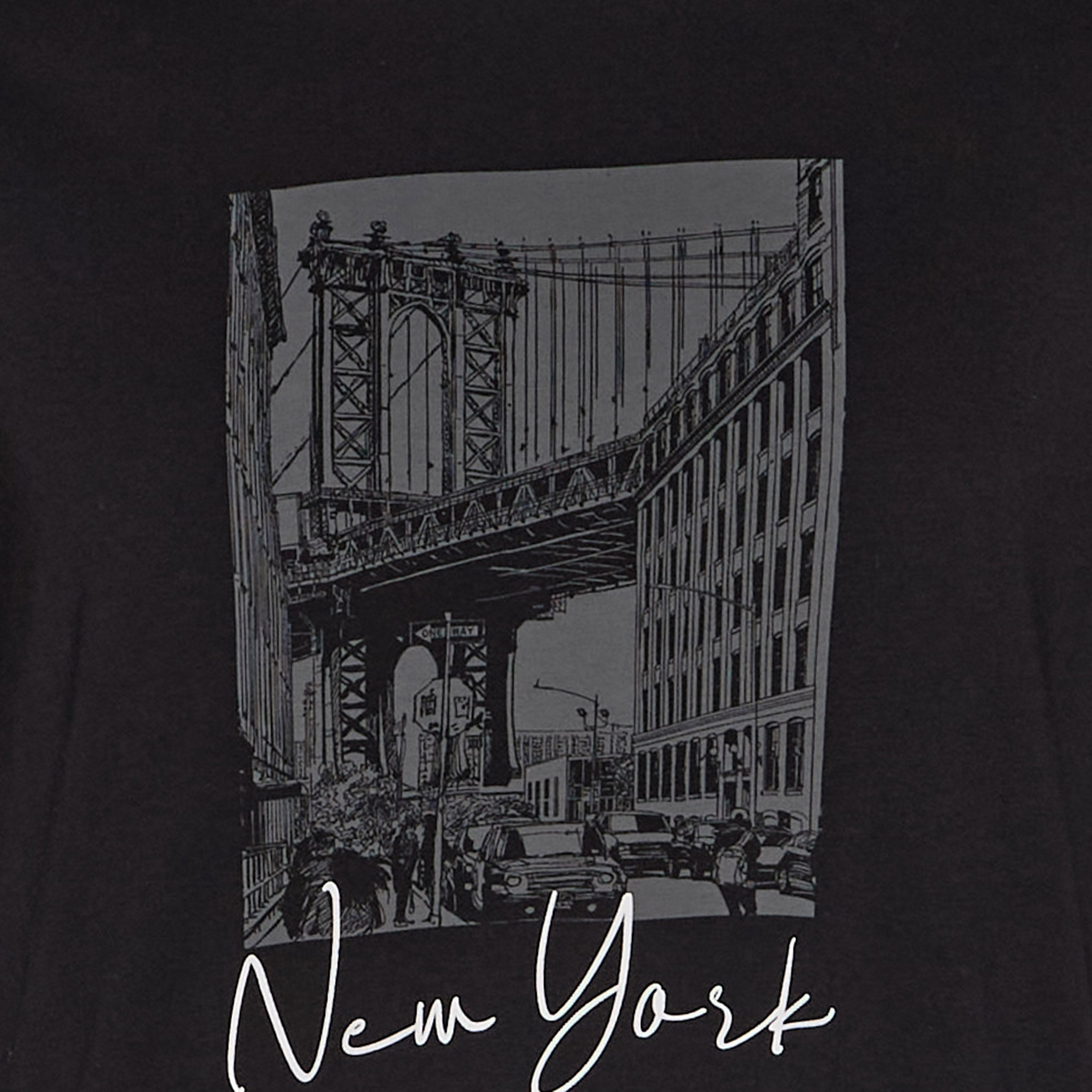 Men Slim Fit Crew Neck Short Sleeves New York Print T-shirt-men-clothing-tshirtsandpolos-tshirts-image-2