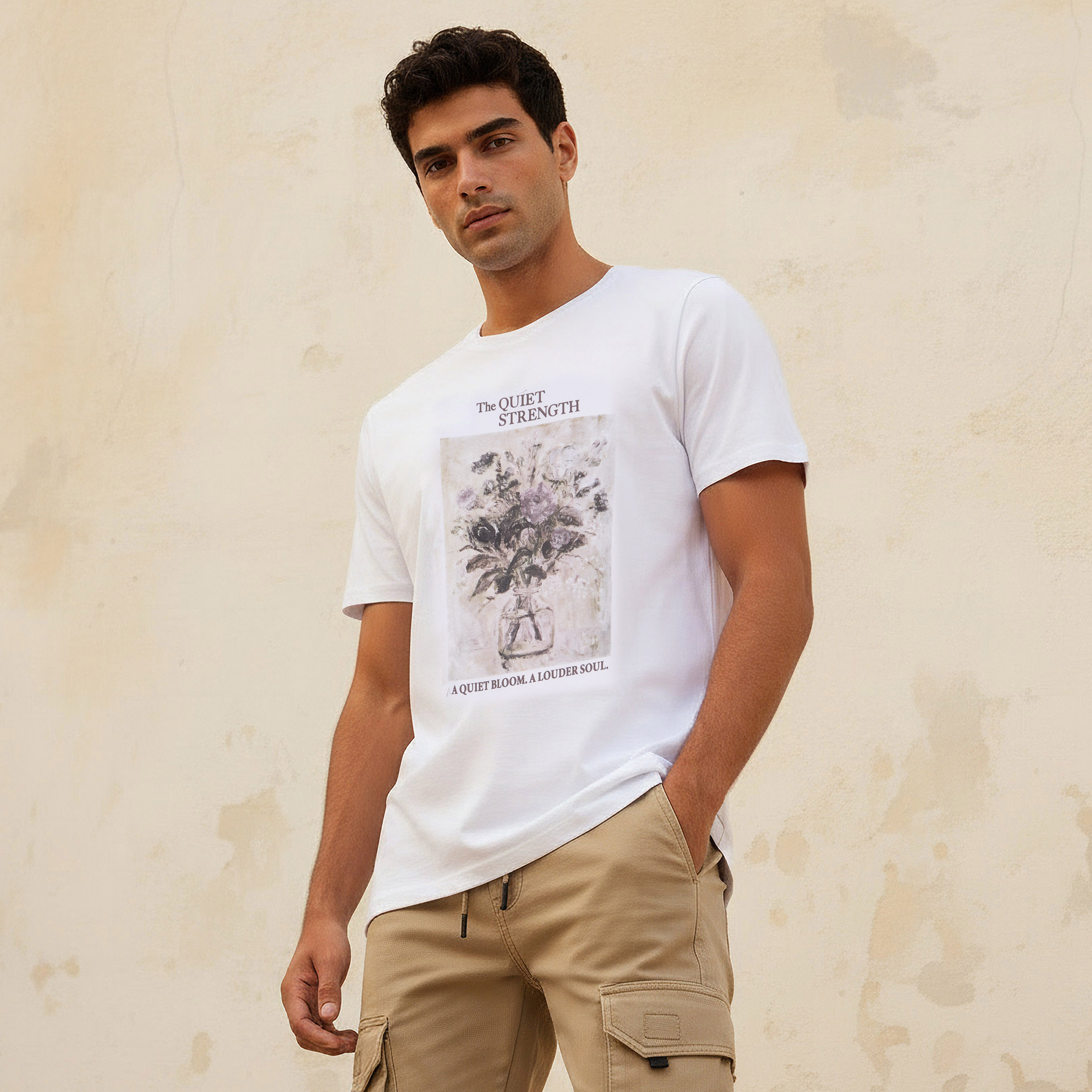 Men Slim Fit Crew Neck Short Sleeves Graphic Print T-shirt-PROMO_SP_KSA_3_BUY2FORSAR49_130625-image-1