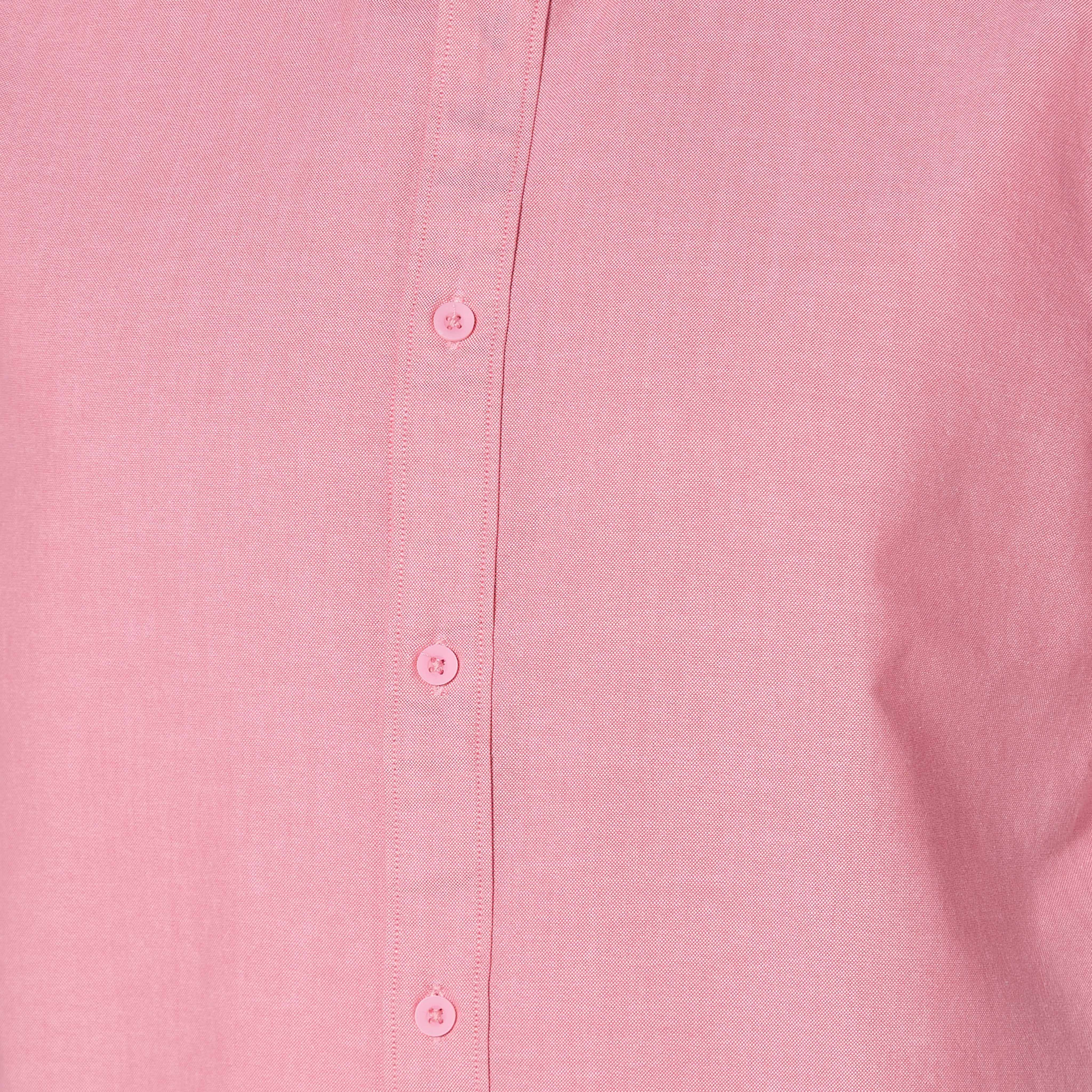 Men Regular Fit Collared Short Sleeves Oxford Shirt-men-clothing-shirts-image-2