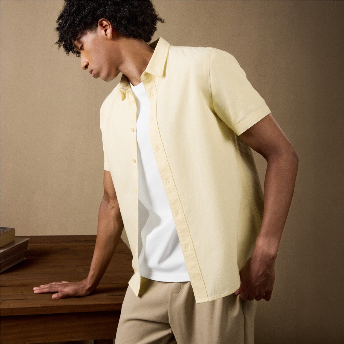 Splash Basics Regular Fit Cotton Oxford Shirt-men-clothing-shirts-image-1