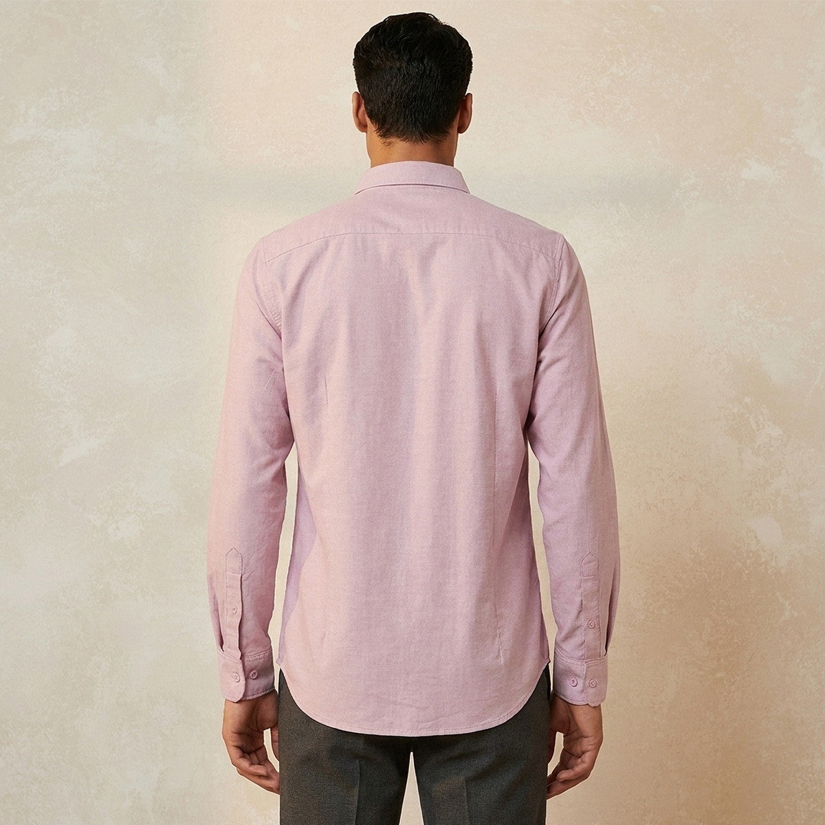 قميص بارز الملمس بأكمام طويلة وقصة عادية ووصلة أزرار من سبلاش بيسك-men-clothing-shirts-image-4