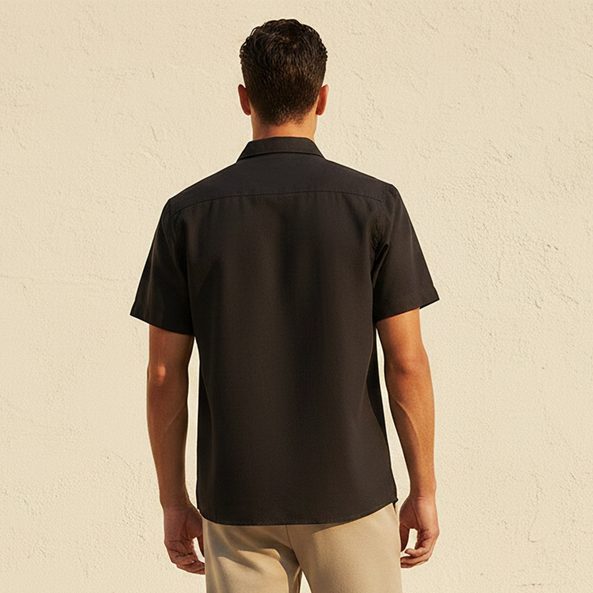 Splash Basic Regular Fit Button-Down Collar Short Sleeves Shirt-men-clothing-shirts-image-4