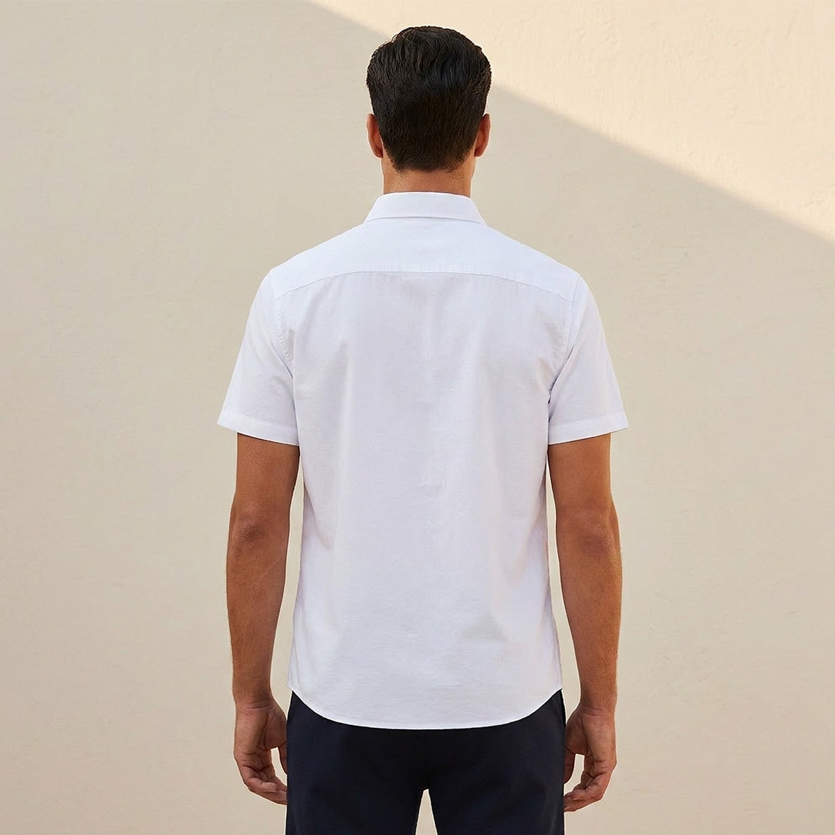 Splash Basic Regular Fit Button-Down Collar Short Sleeves Shirt-men-clothing-shirts-image-4