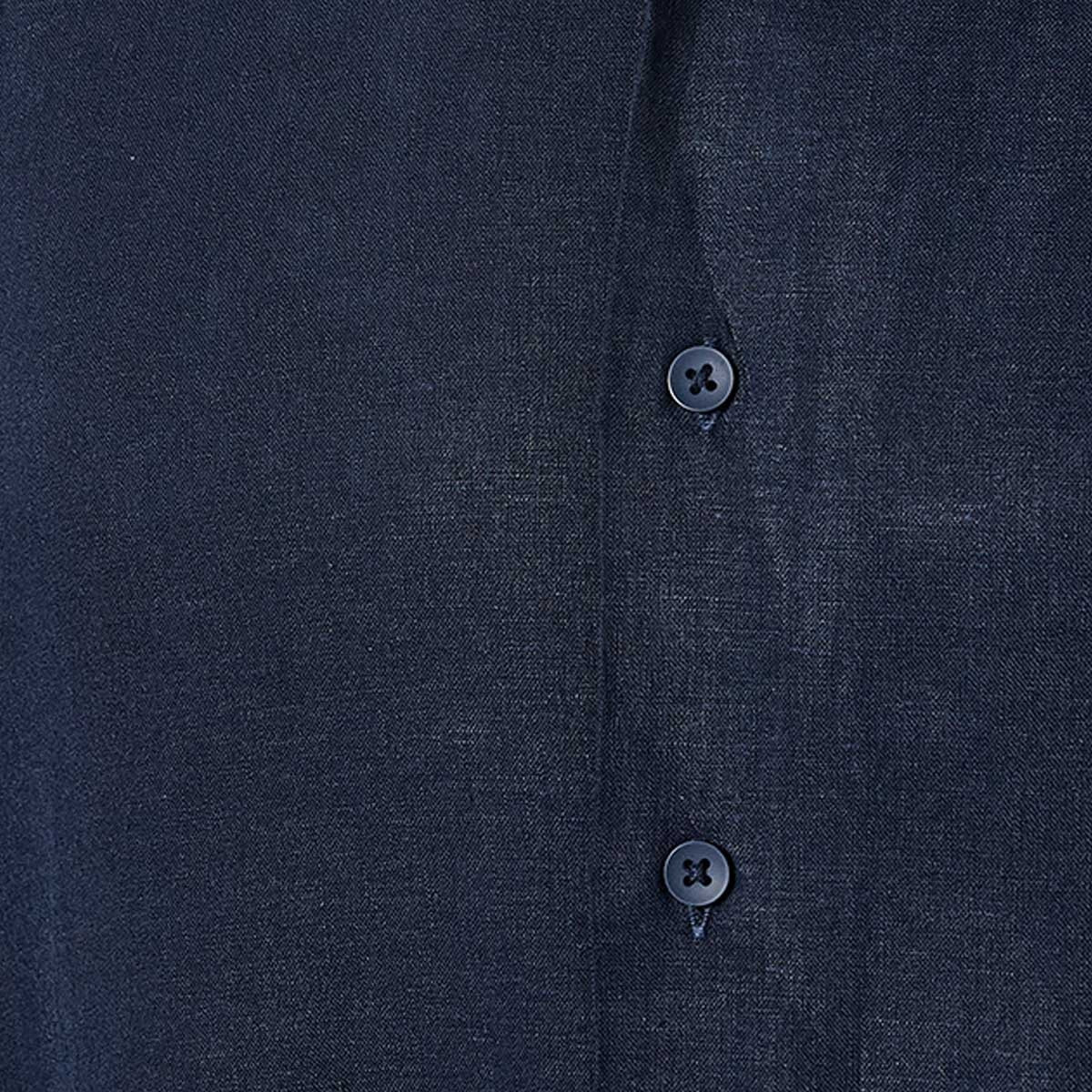 قميص مزيج الكتان بقصة عادية وياقة كامب من سبلاش بيسك-men-clothing-shirts-image-2