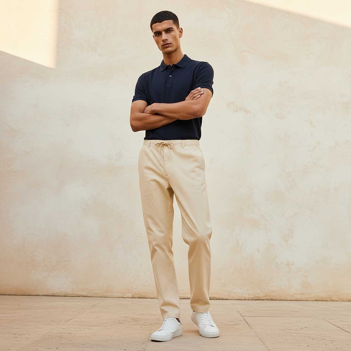 Splash Basic Relaxed Fit Linen Blend Pants-men-clothing-coordsets-image-3