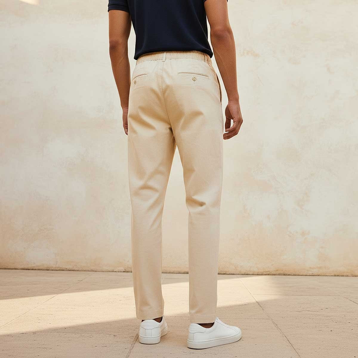 Splash Basic Relaxed Fit Linen Blend Pants-men-clothing-coordsets-image-4