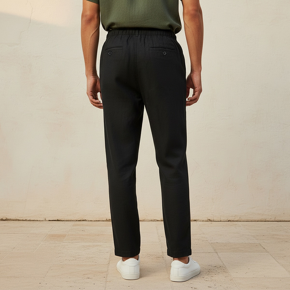 بنطلون مزيج كتان بقصة مريحة من سبلاش بيزك-men-clothing-trousersandchinos-trousers-image-4