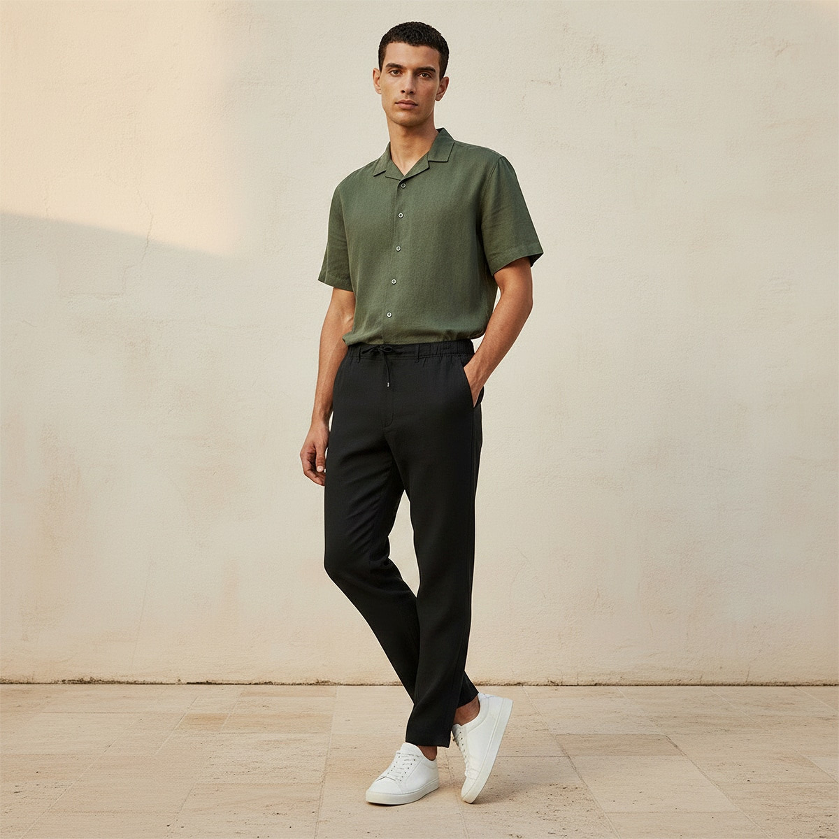 بنطلون مزيج كتان بقصة مريحة من سبلاش بيزك-men-clothing-trousersandchinos-trousers-image-5