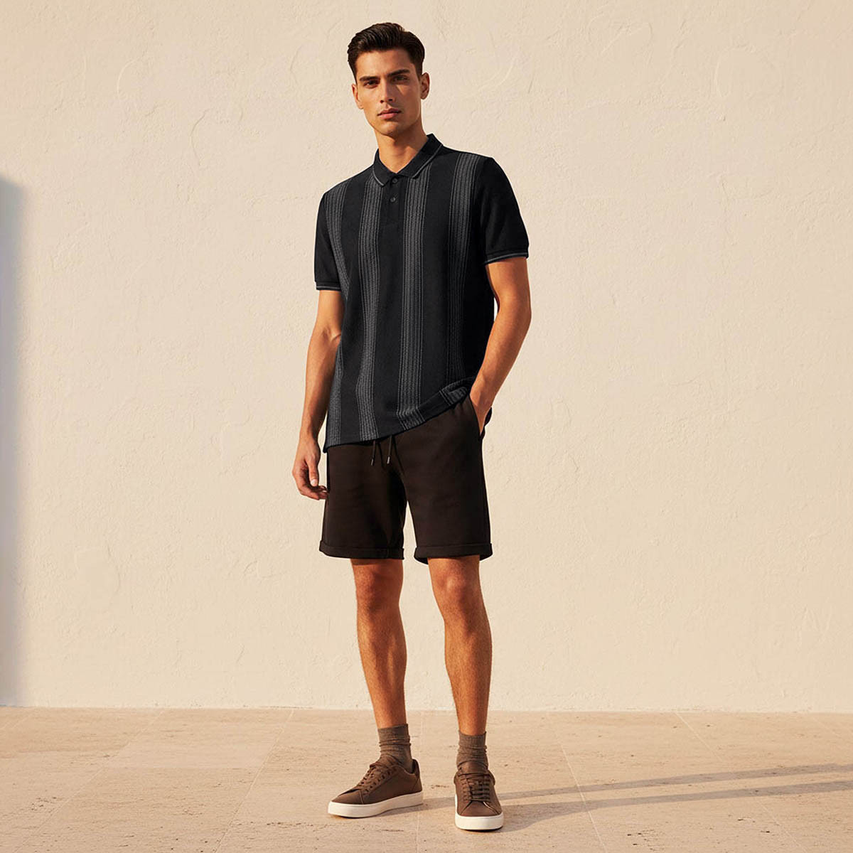 Men Short Sleeves Striped Polo T-shirt-men-clothing-tshirtsandpolos-polos-image-3