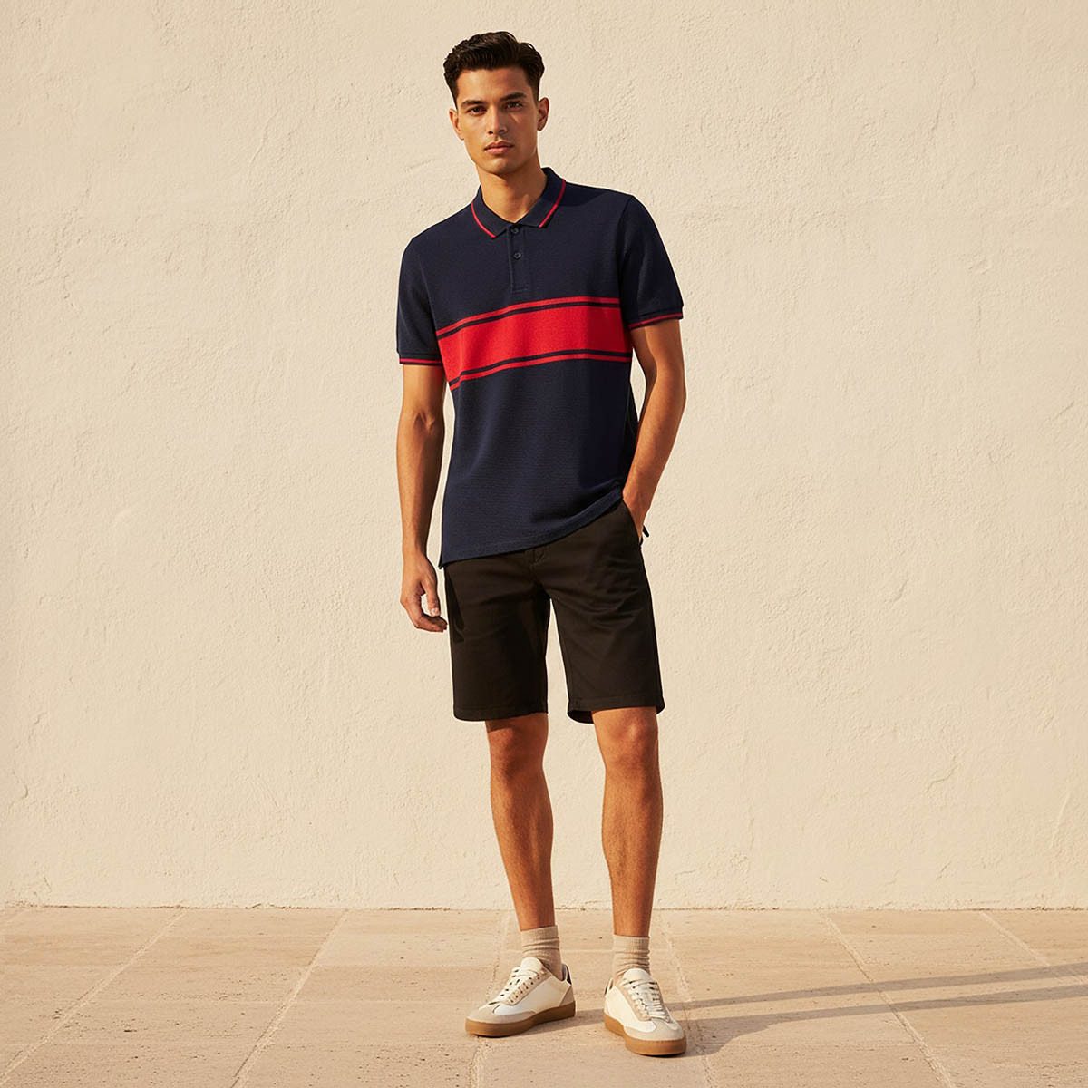 Men Short Sleeves Striped Polo T-shirt-men-clothing-tshirtsandpolos-polos-image-3
