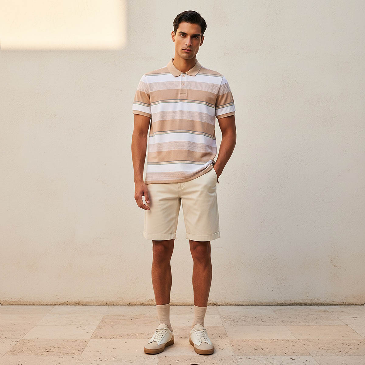Men Short Sleeves Striped Polo T-shirt-men-clothing-tshirtsandpolos-polos-image-3