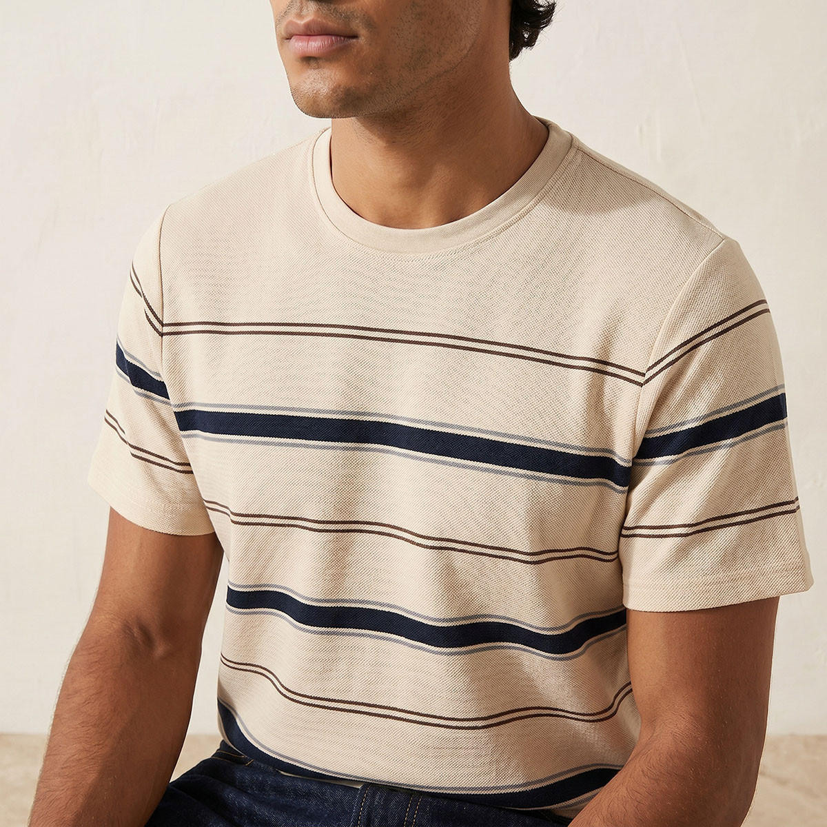 Splash Basic Crew Neck Short Sleeves Striped T-shirt-men-clothing-tshirtsandpolos-tshirts-image-2