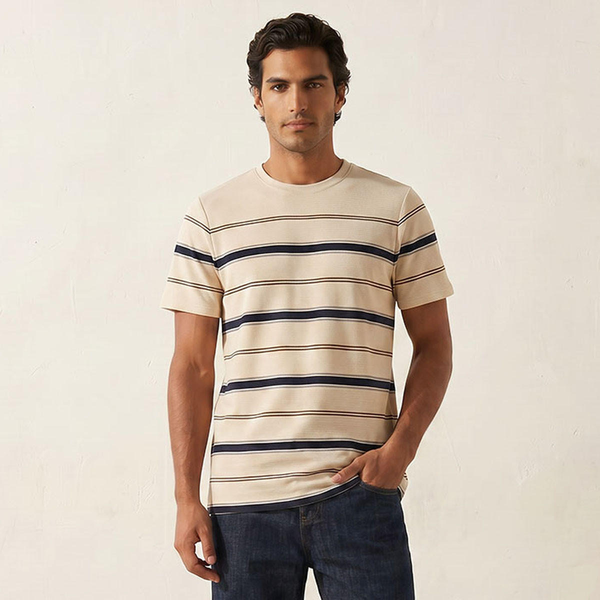 Splash Basic Crew Neck Short Sleeves Striped T-shirt-men-clothing-tshirtsandpolos-tshirts-image-3
