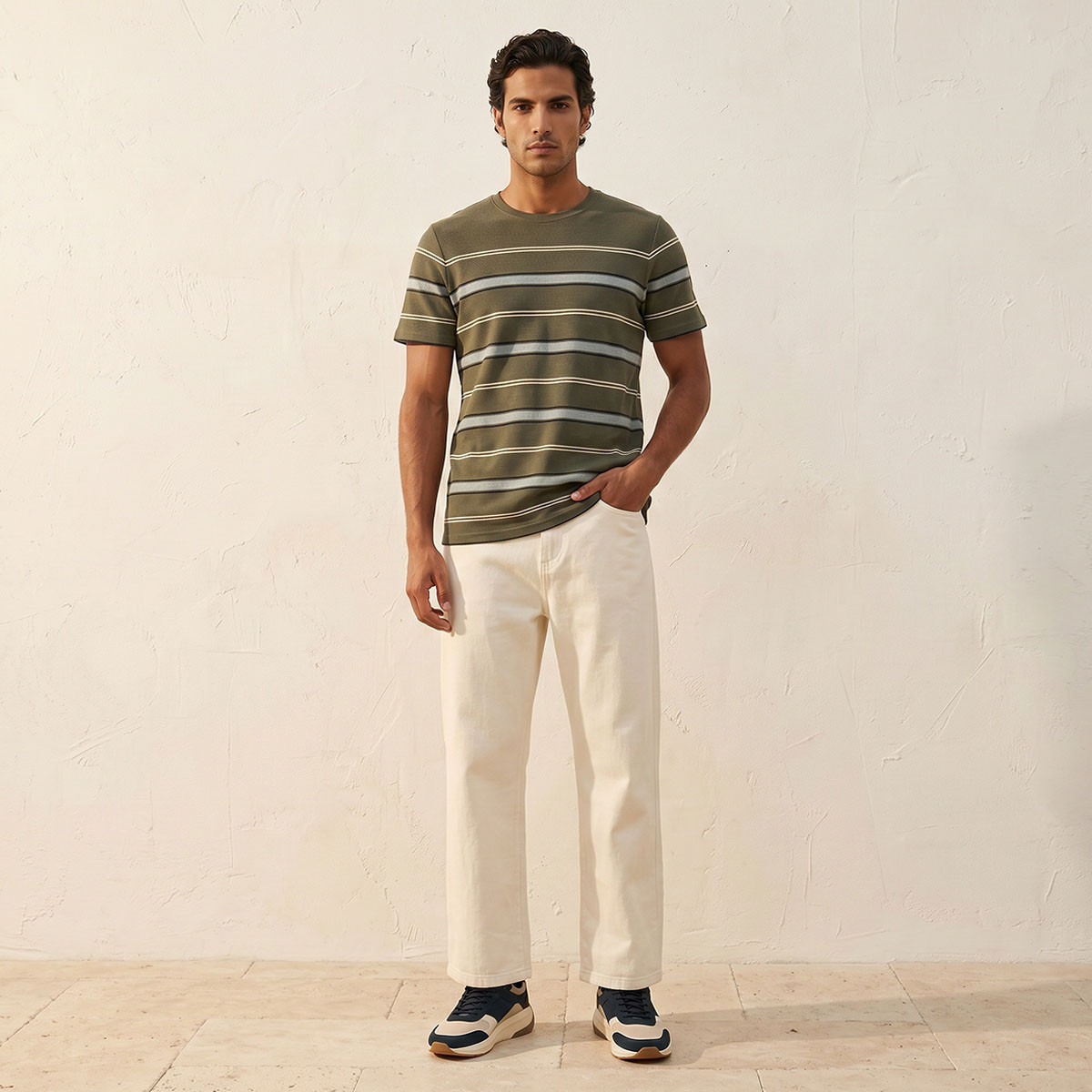 Splash Basic Crew Neck Short Sleeves Striped T-shirt-men-clothing-tshirtsandpolos-tshirts-image-3