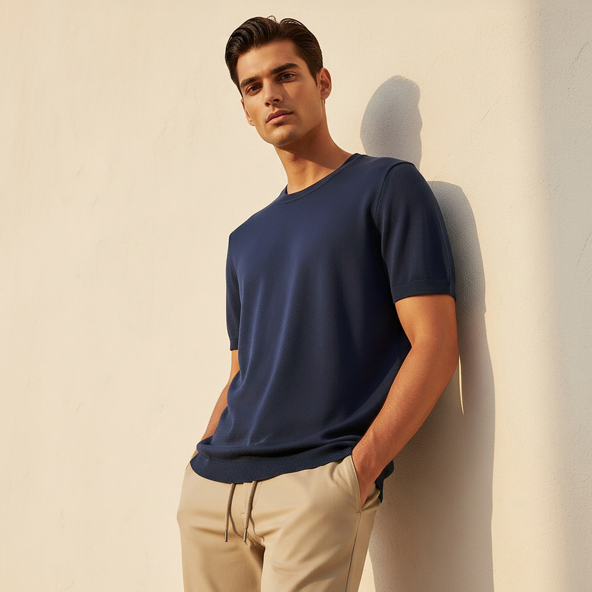 Men Regular Fit Crew Neck Short Sleeve T-shirt-men-clothing-tshirtsandpolos-tshirts-image-1